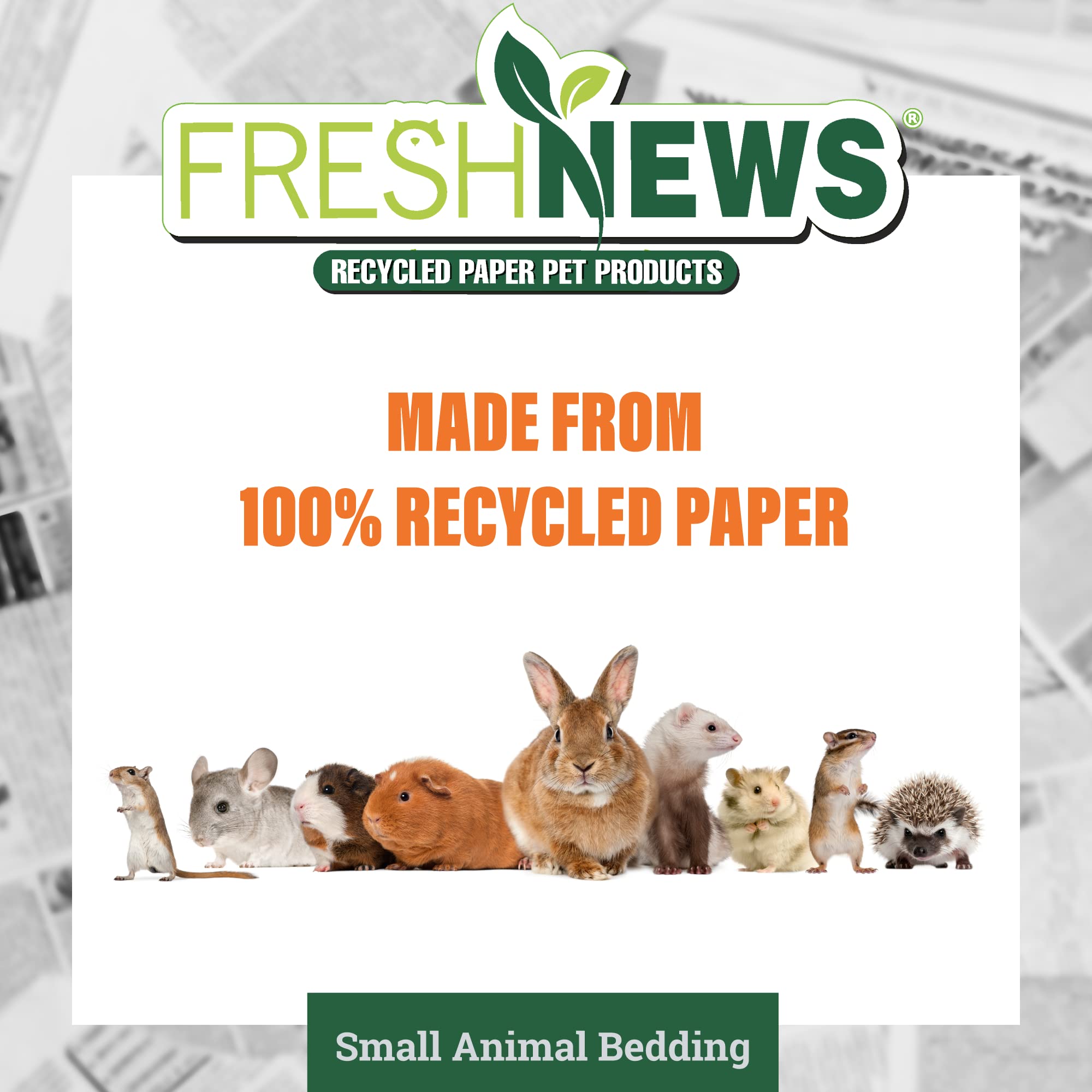 Fresh News Recycled Paper Bedding, Small Animal Bedding, 40 Liters