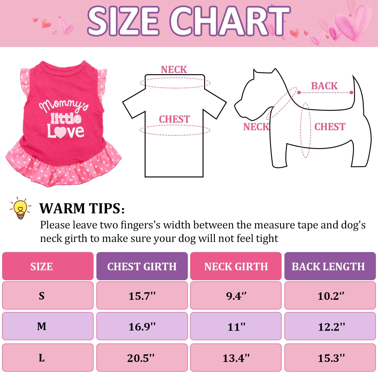 2 Pieces Dog Dresses For Small Dogs Cute Girl Female Dog Dress Mommy Puppy Shirt Skirt Doggie Dresses Pet Summer Clothes Apparel For Dogs And Cats (Love And Me,Medium)