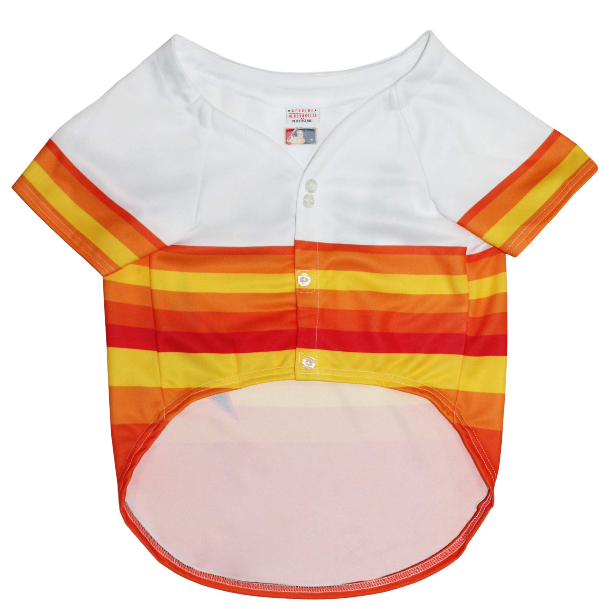 MLB Houston Astros Vintage Throwback Jersey for Dogs & Cats in Team Color. Comfortable Polycotton Material, Extra Large