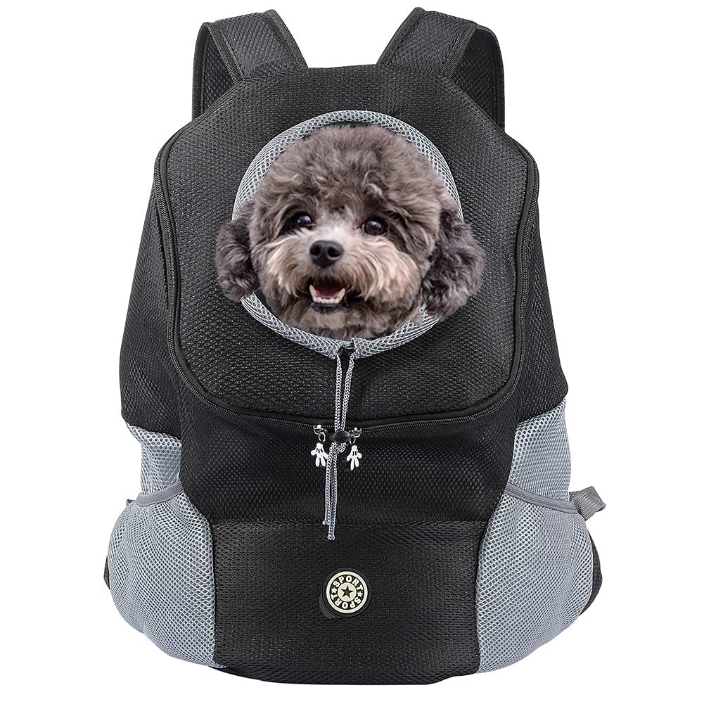 Dog Backpack, Puppy Backpack, Pet Carrier Backpack Small Dog Backpack Carrier Pet Travel Carrier Dog Front Carrier With Breathable Head Out Design And Padded Shoulder For Hiking Outdoor Travel(S)