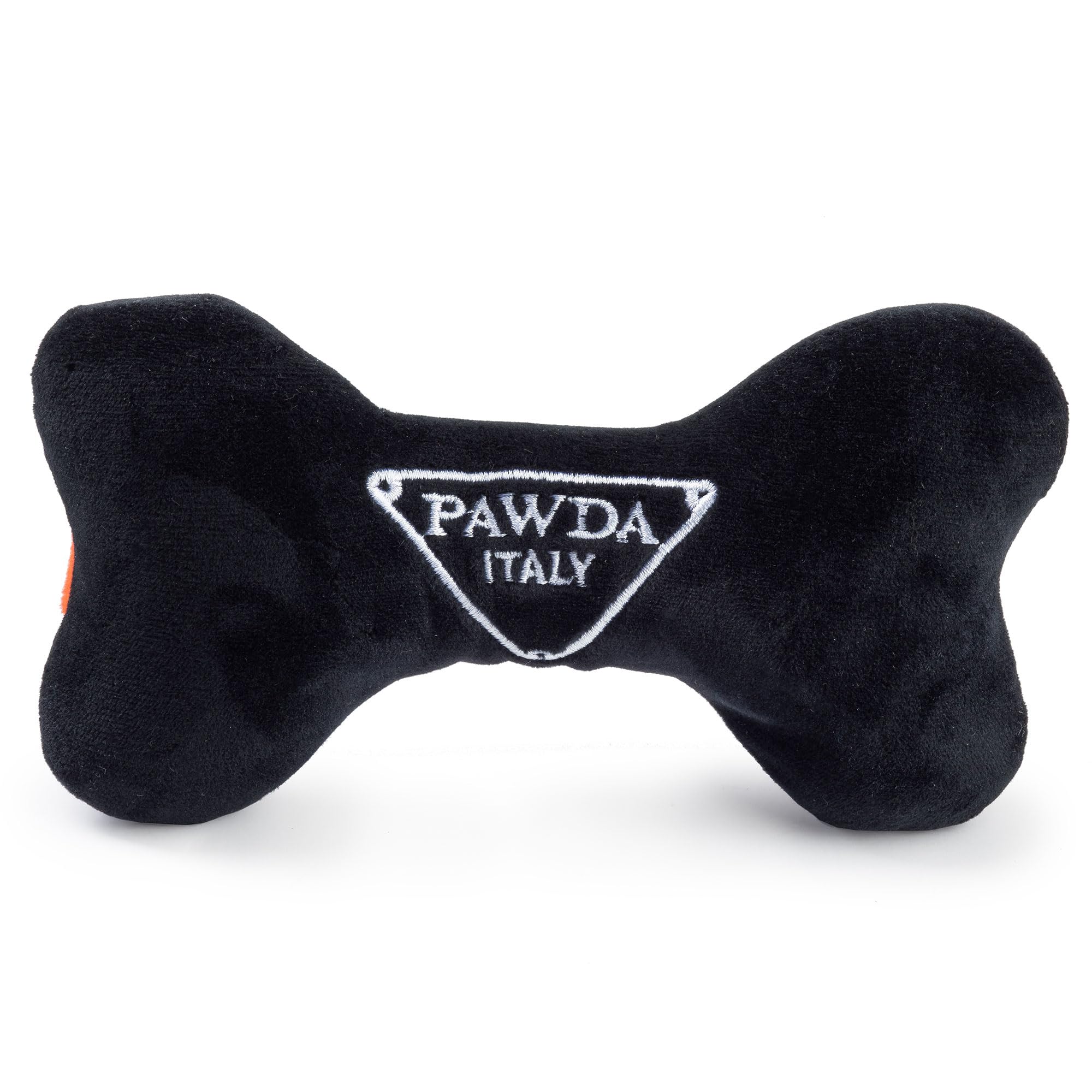 Haute Diggity Dog Pawda Bone, Plush Designer Dog Toys with Interactive Squeaker, Stimulating Pet Enrichment, Machine-Washable &