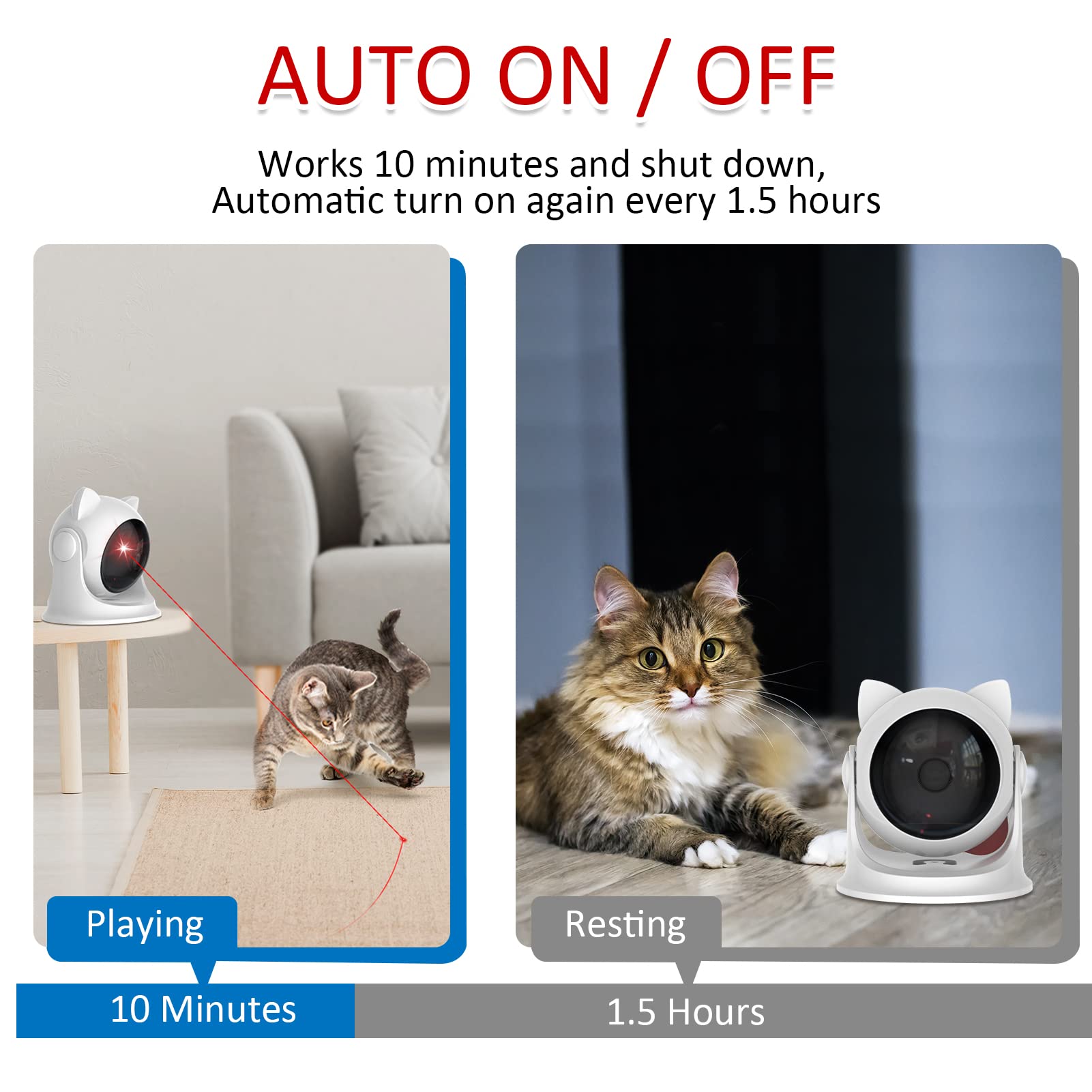 Saolife Automatic Cat Laser Toys, Interactive Laser Cat Toys For Indoor Cats/Kitty/Dogs, Cat Laser Toy Automatic
