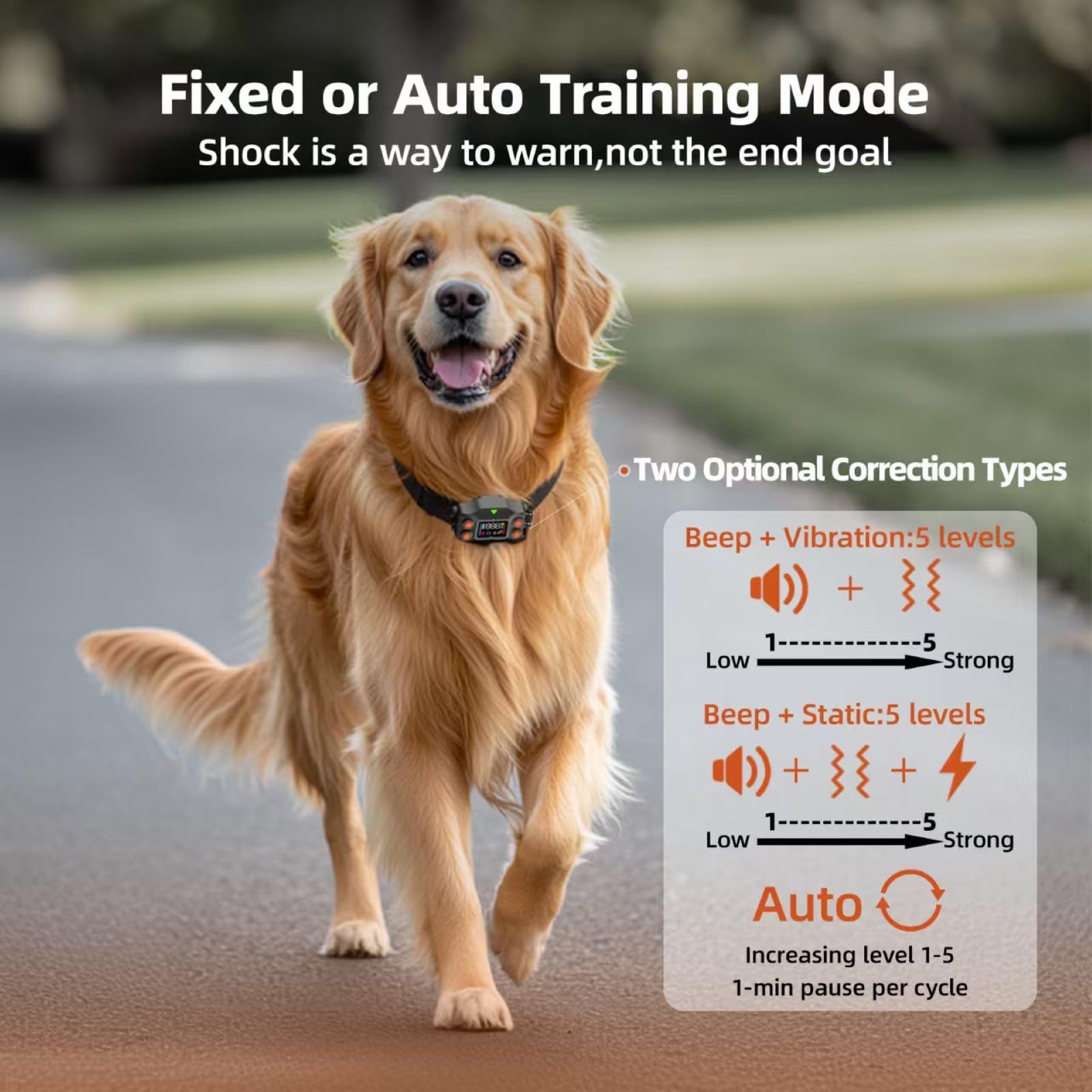 Wireless Dog Fence System, Smart Electric Dog Fence Collar With 3 Working Modes And Memory Function, Waterproof & Rechargeable P