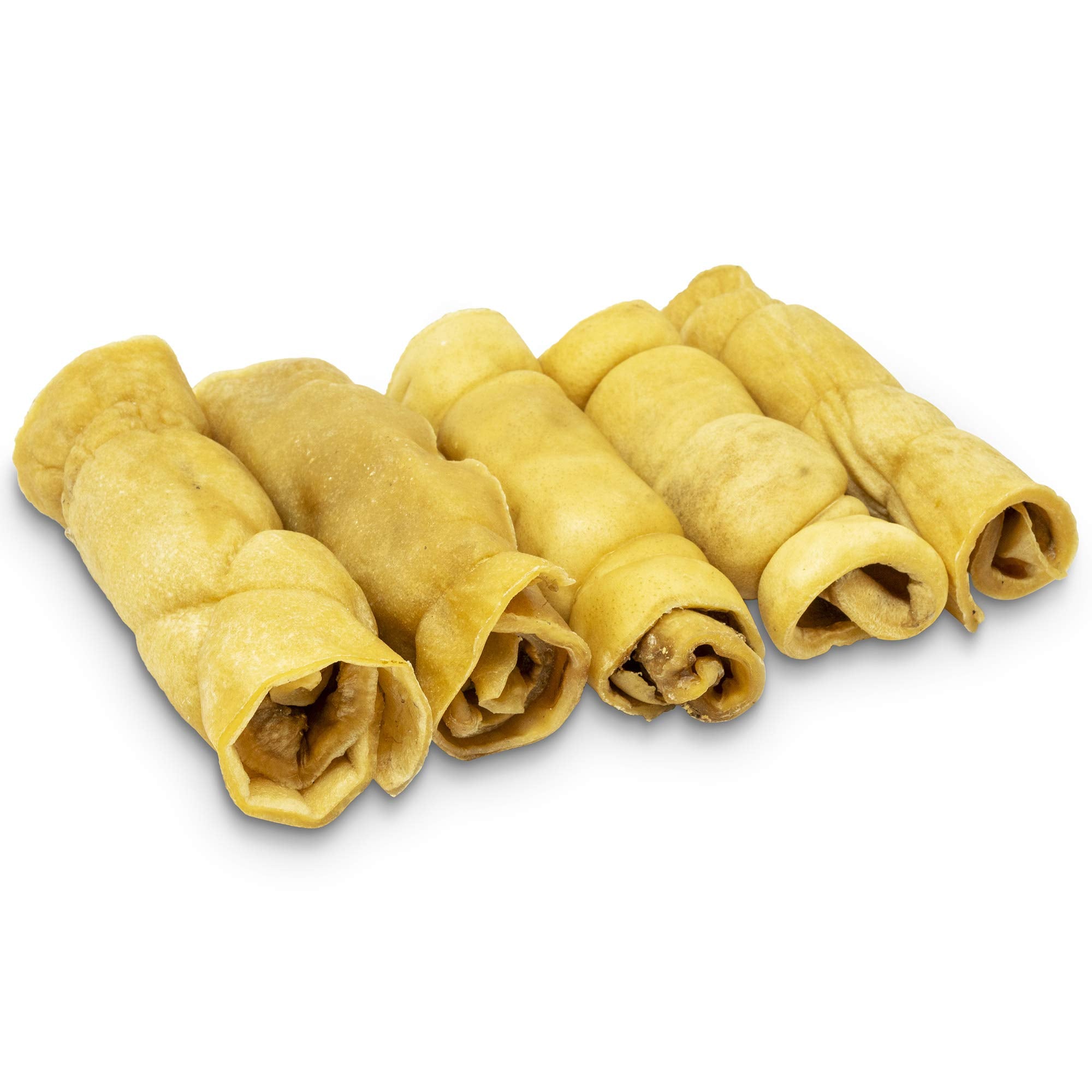 Wild Eats Water Buffalo Retriever Style Cheek Roll Dog Chews-5 Pack (Long Lasting Chews, Treats, Bones for Aggressive Chewers & 