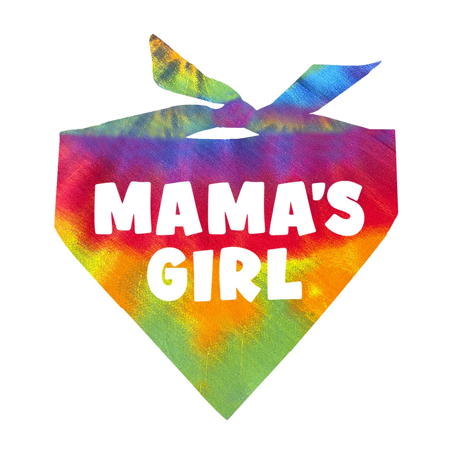 Mama'S Girl Dog Bandana | 100% Cotton For Mom | Valentine'S Day | Prop Photoshoot | Sunset Tie Dye, One Size (949)