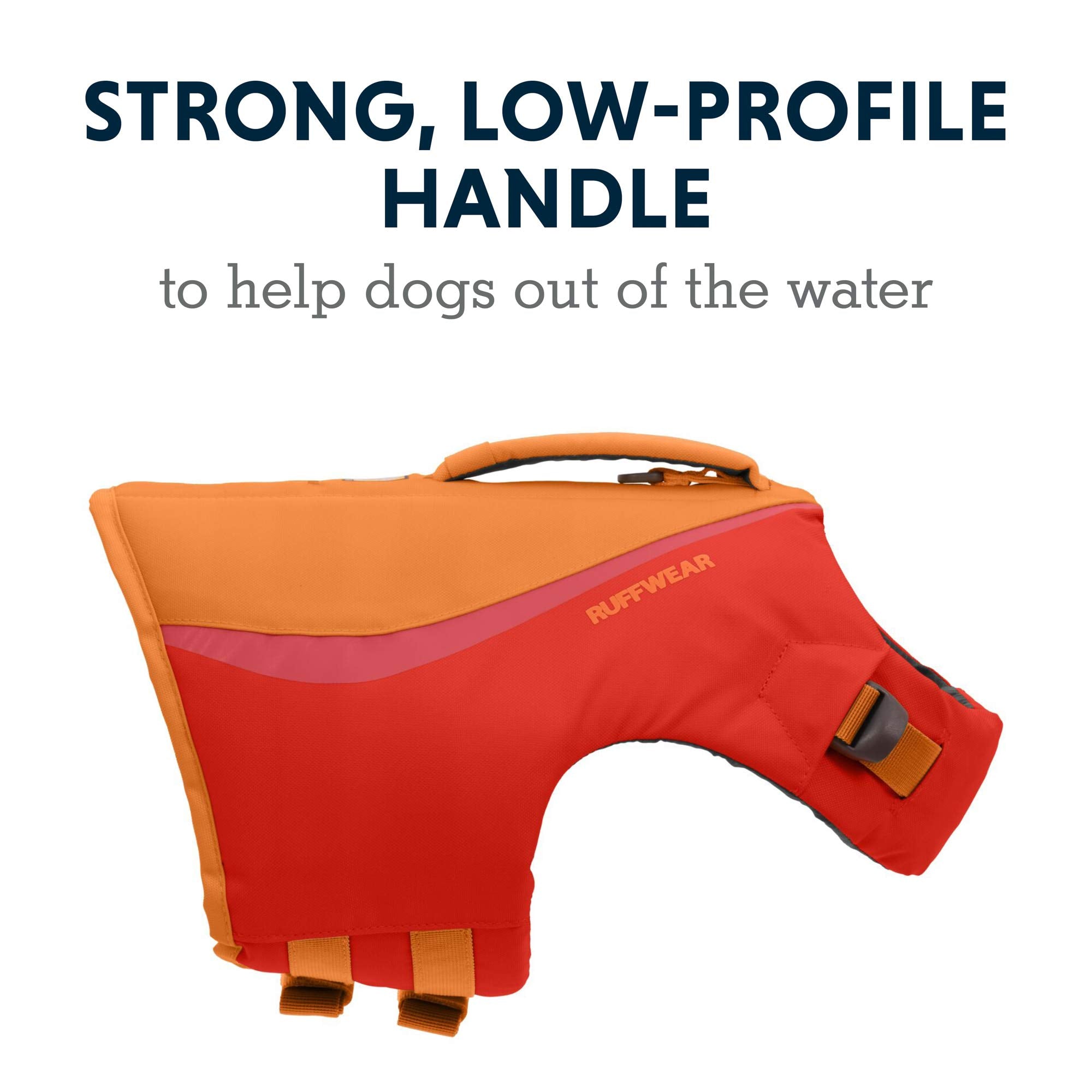 Ruffwear, Float Coat Dog Life Jacket, Swimming Safety Vest With Handle, Red Sumac, Small