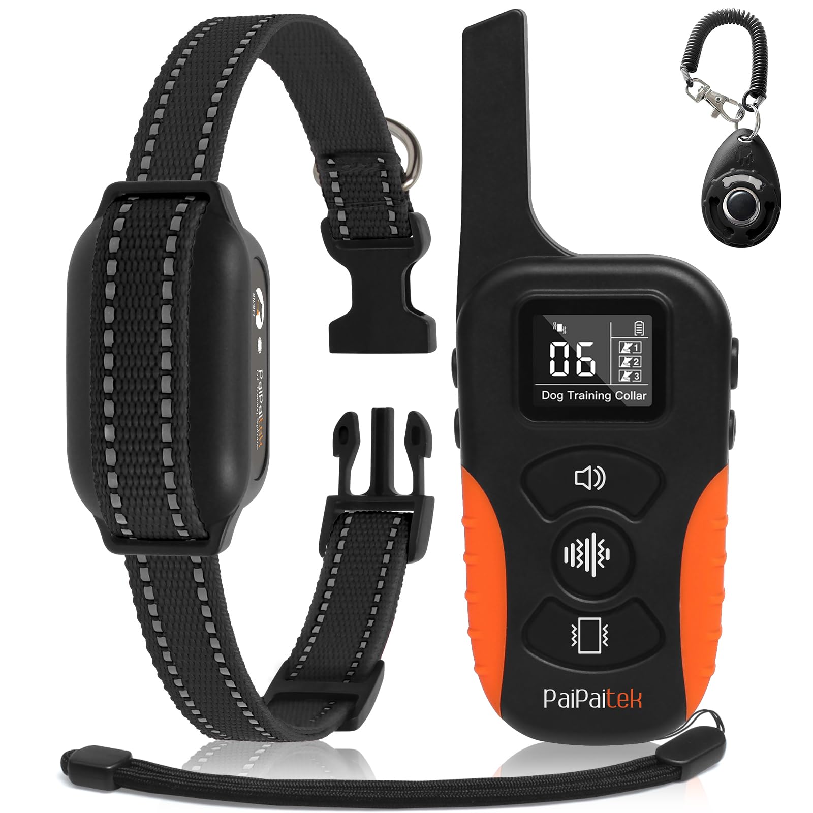 Paipaitek No Shock Dog Training Collar With Remote 3300Ft Range, Strong Vibrating Dog Collar Beep And Vibrate Only, Waterproof &