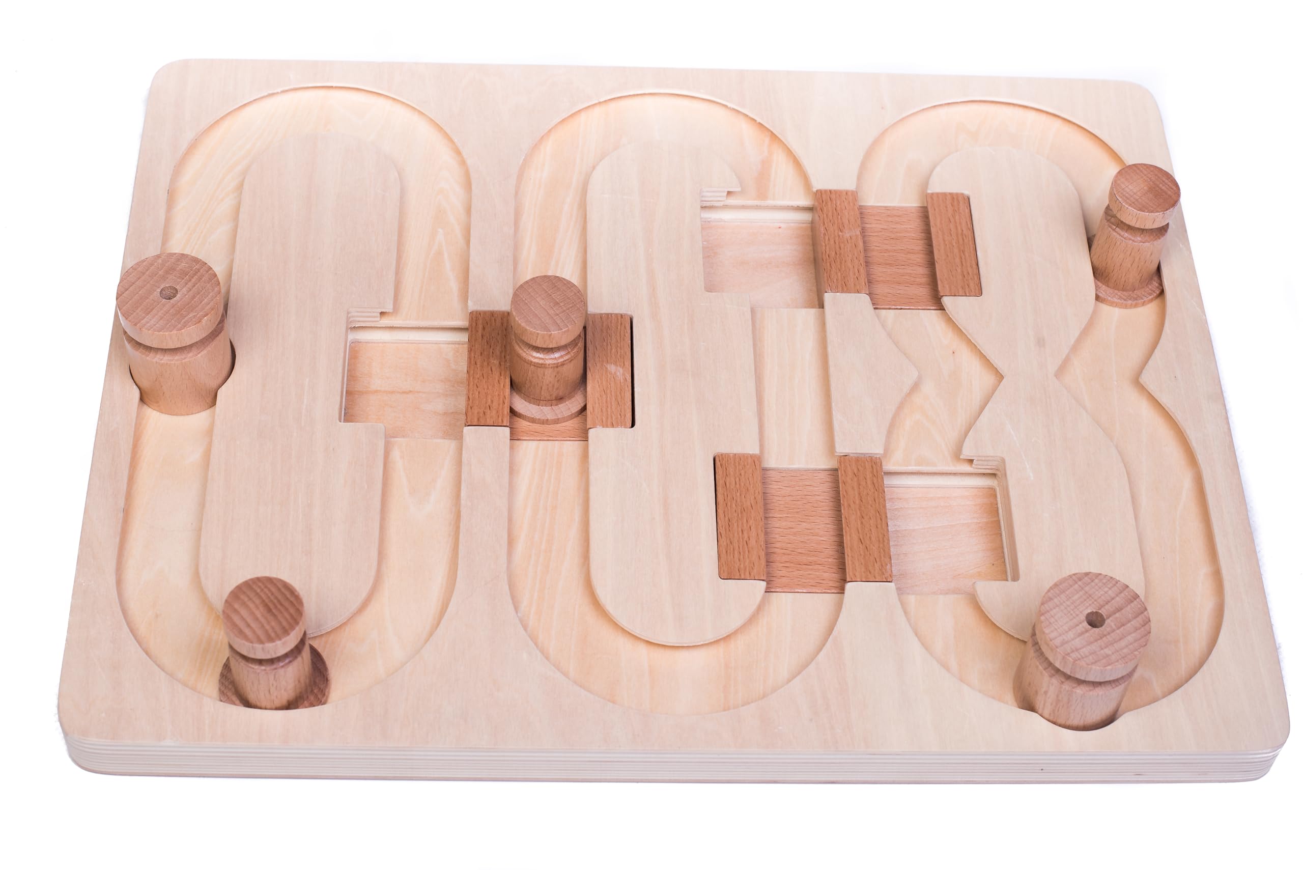 My Intelligent Dogs Agent 008 - Interactive Wooden Puzzle Toy for Dogs, Fun Brain Game for Intelligence Training, Challenging Me