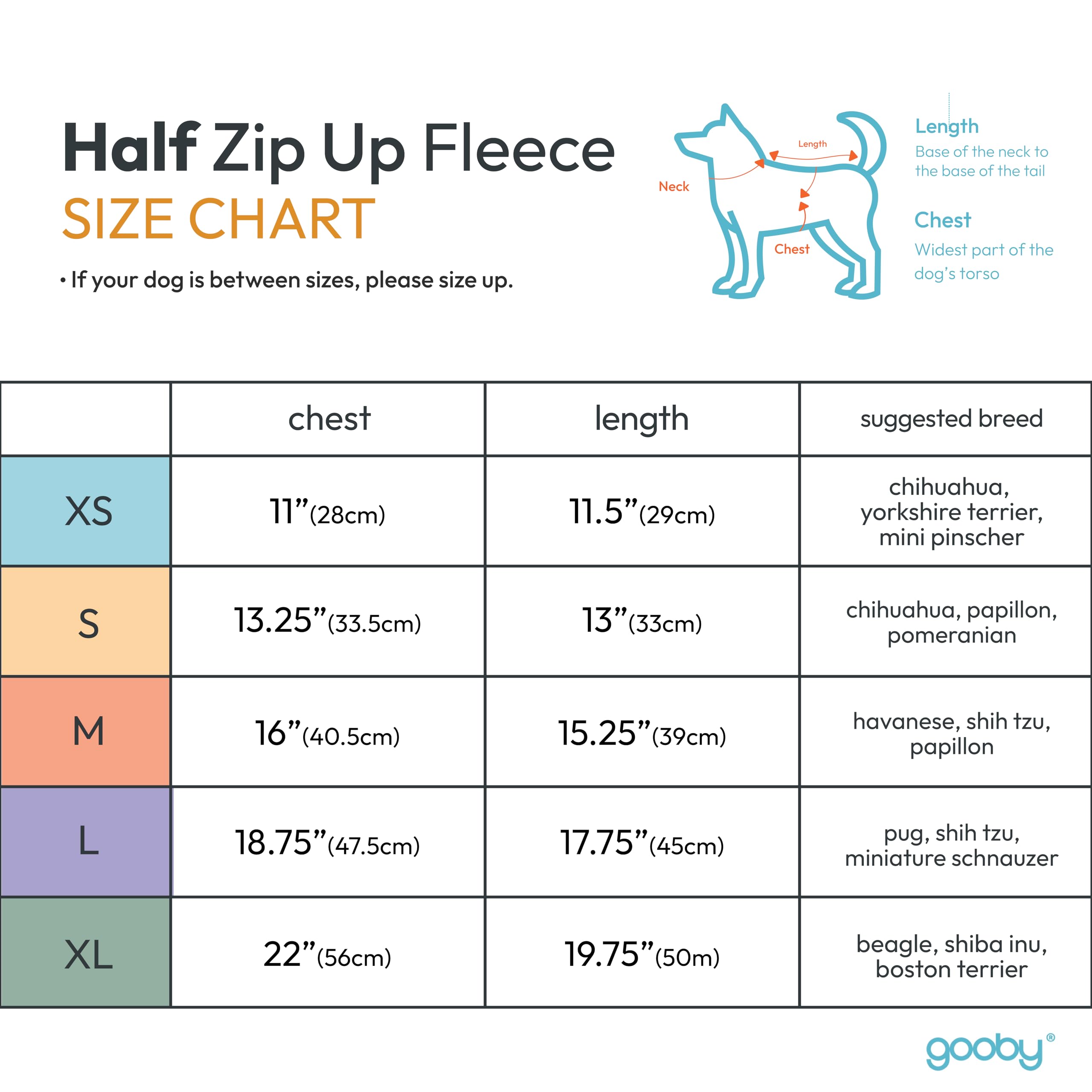 Gooby Half Zip Up Fleece Vest - Soft, Warm Pullover Dog Jacket with Dual D Ring Leash - Winter Small & Medium Dog Sweater - Blue