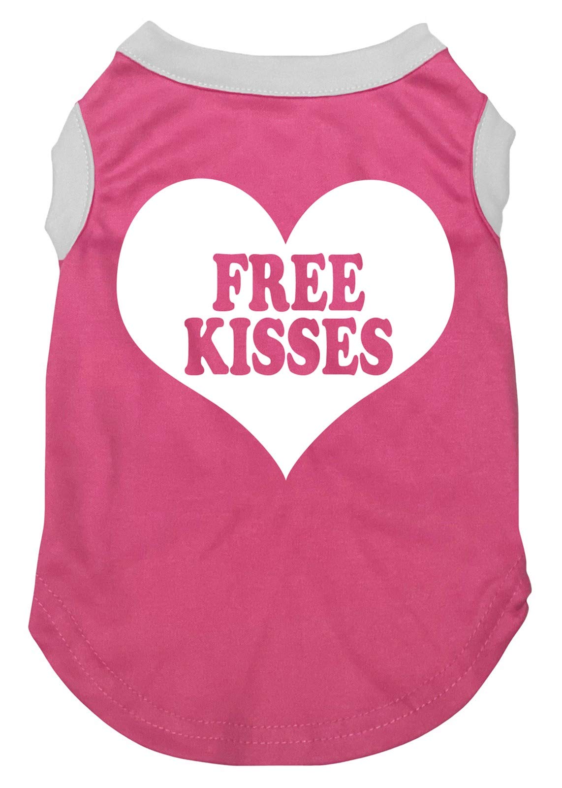Petitebella 'Free Kisses' Heart Puppy Dog Shirt (Hot Pink, Small)