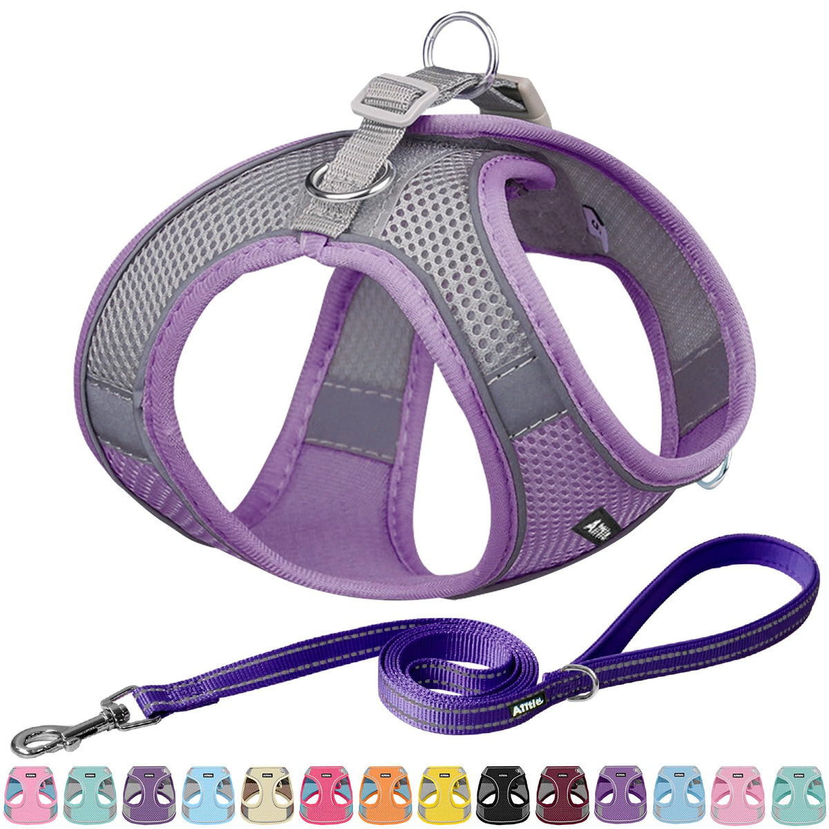 Aiitle No Pull Dog Harness And Leash Set, Step In Adjustable Dog Harness With Padded Vest For All Weather, Dog Leash With Soft P