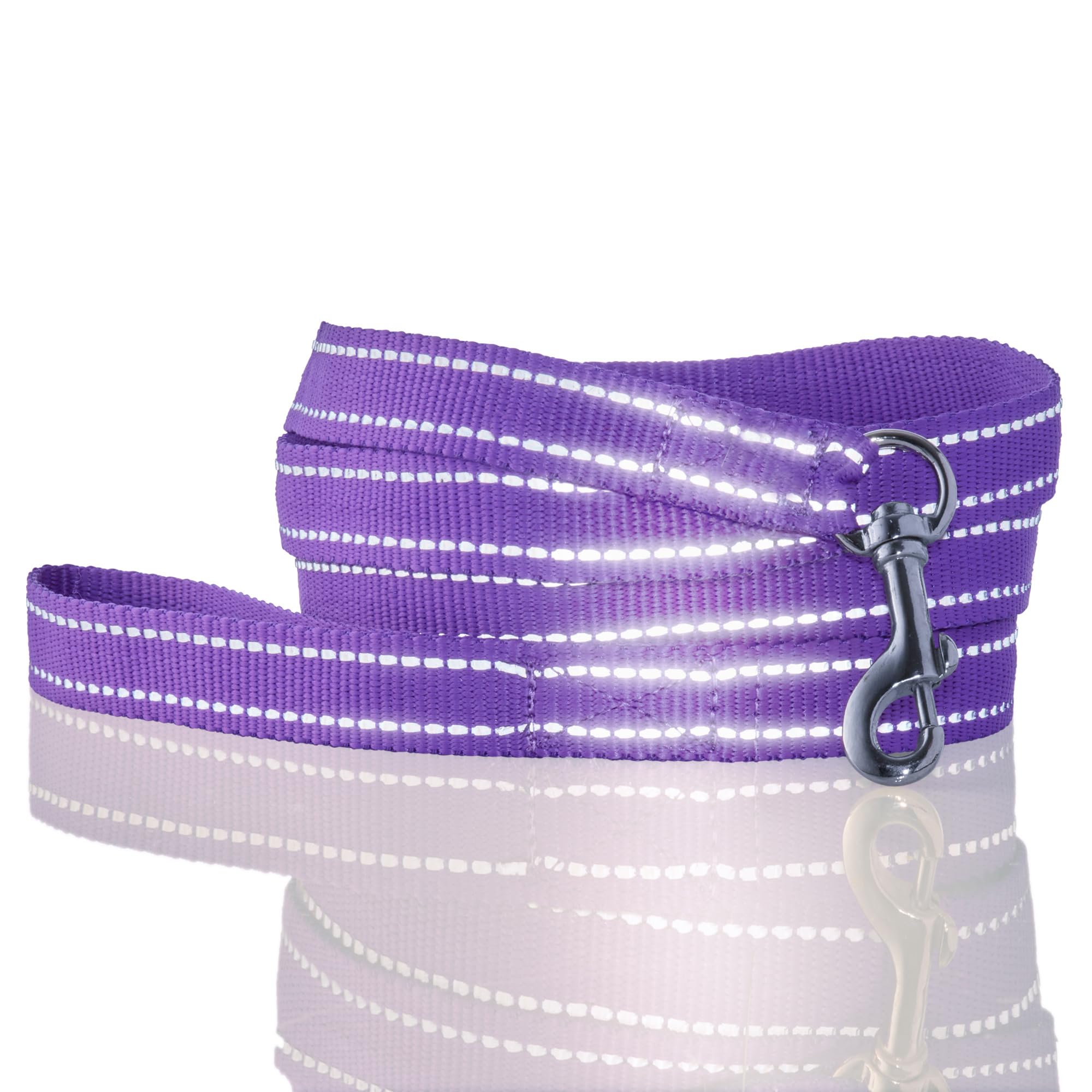 Pet Passion Reflective Durable Dog Leash 7 Ft. For All Pet Breeds, Purple, One Size