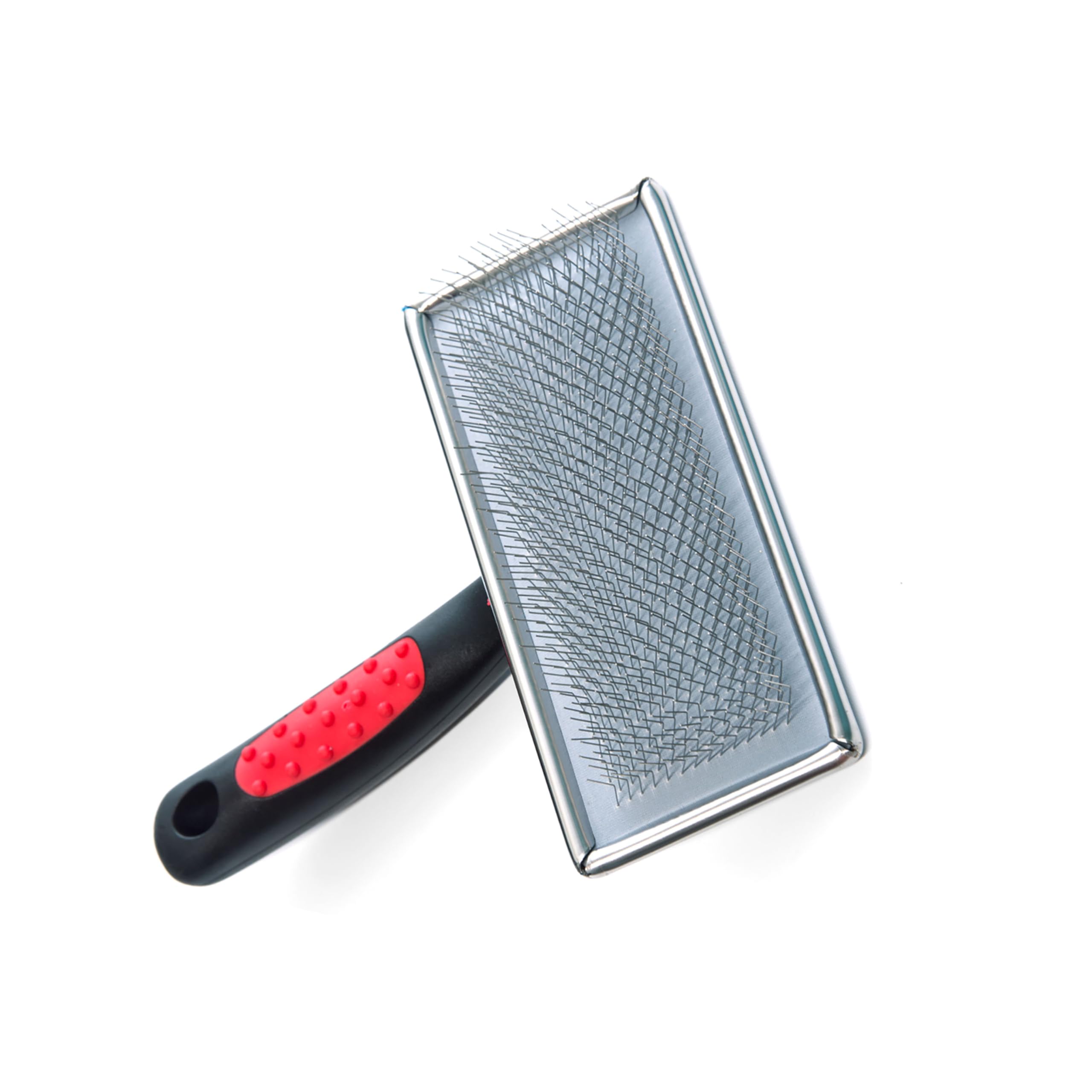 Paw Brothers Soft Pin Flat Slicker Brush For Dogs, Professional Grade Brush For Large Dogs, Coated Tips, Gentle On Skin, Remove Tangles And Mats, Maximum Coverage, Large