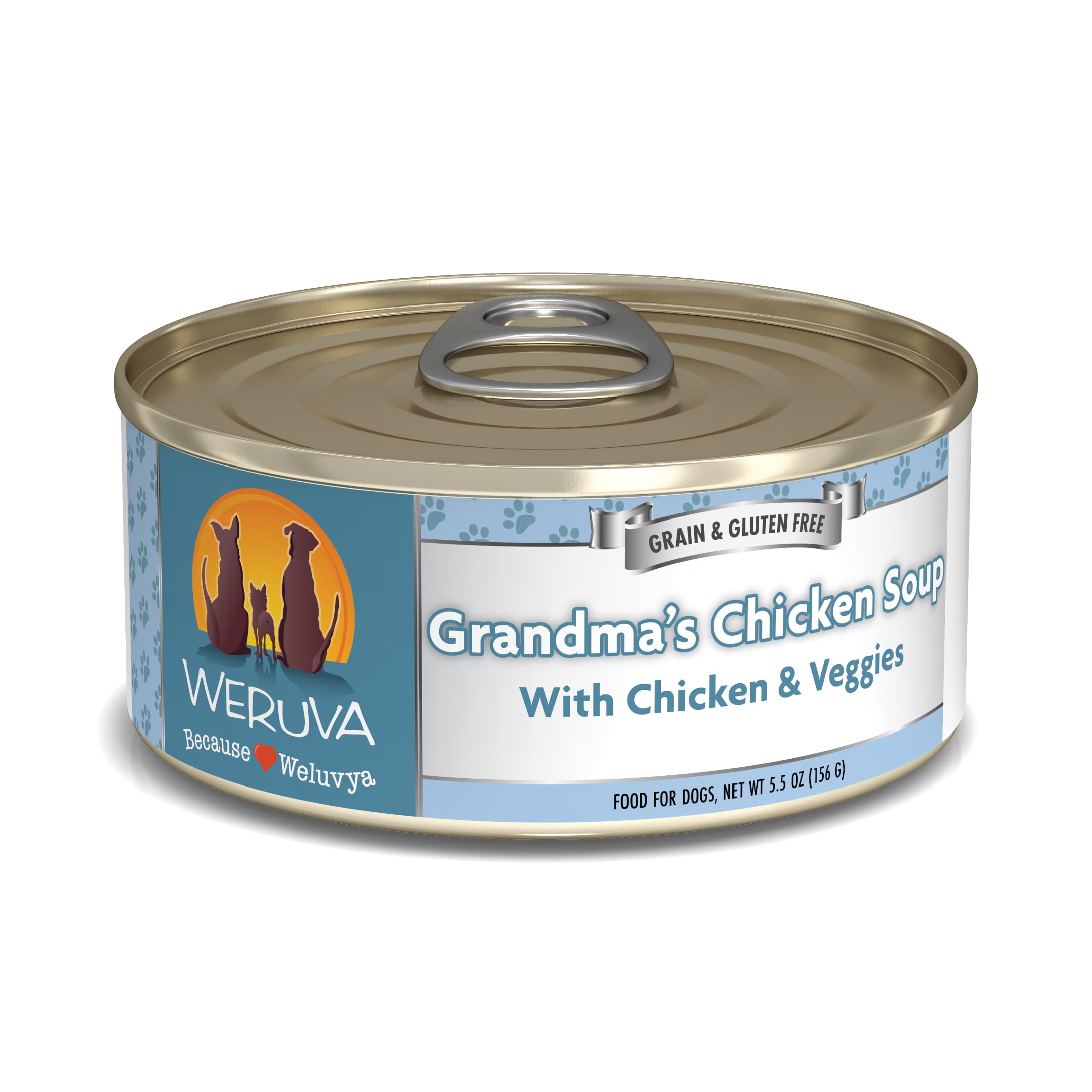Weruva Classic Dog Food, Grandmas Chicken Soup with Chicken Breast & Veggies, 5.5oz Can (Pack of 24)