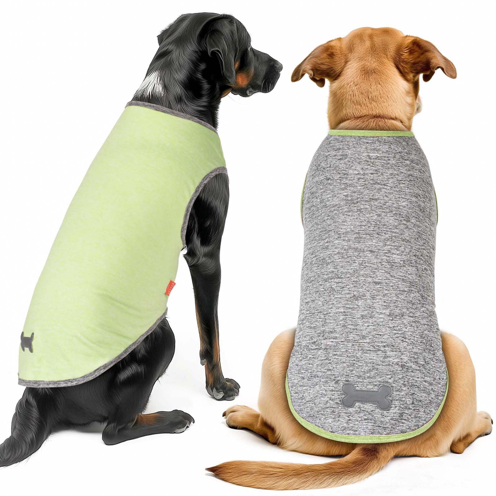 Kyeese 2Pack Dog Shirts Sun Protection Quick Dry Dog T Shirt Stretchy Sleeveless Pet Vest Lightweight Pet Clothes Soft Tank Top 