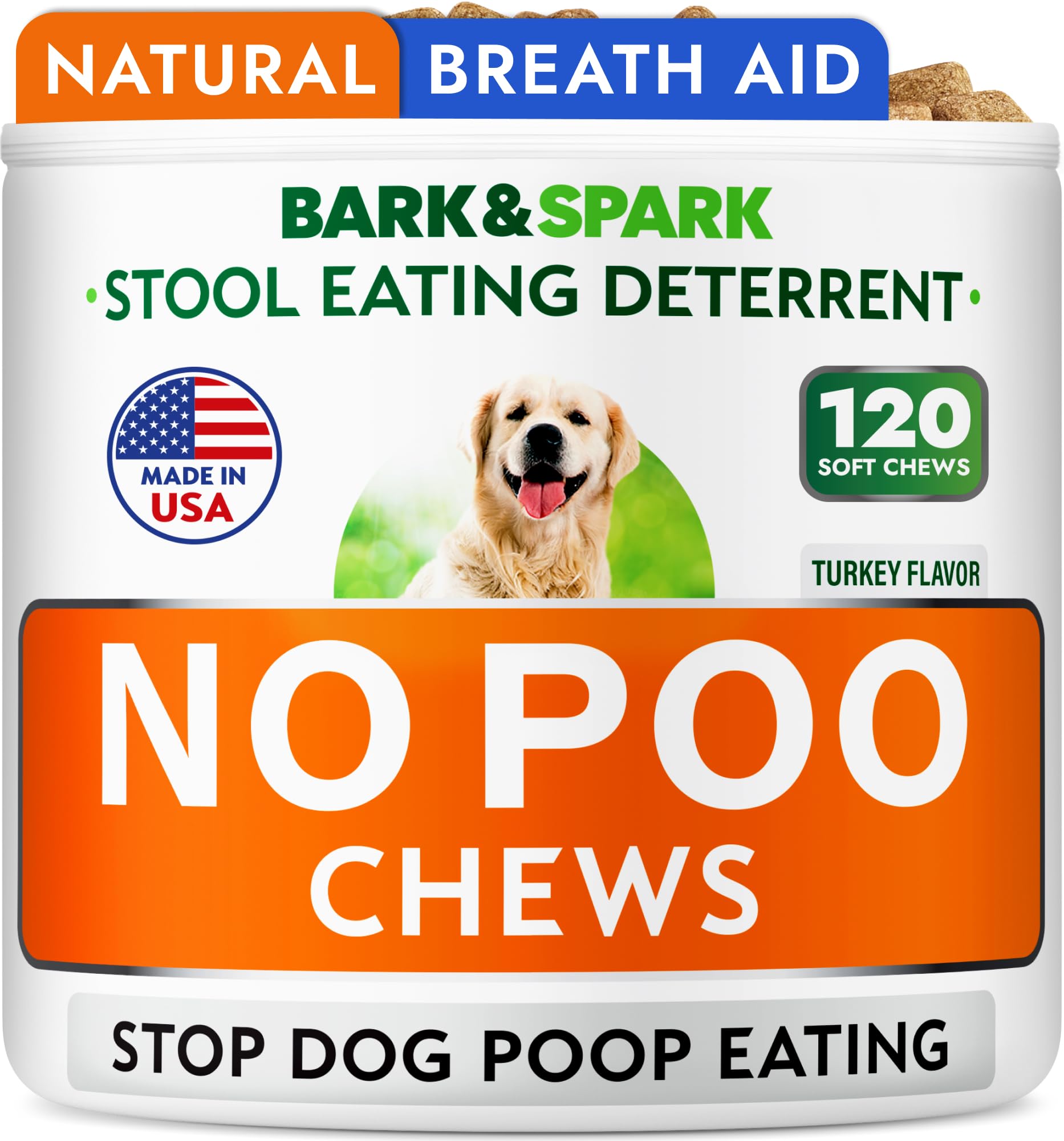 No Poo Chews for Dogs - Coprophagia & Stool Eating Deterrent with Probiotics, Digestive Enzymes & Breath Aid Support
