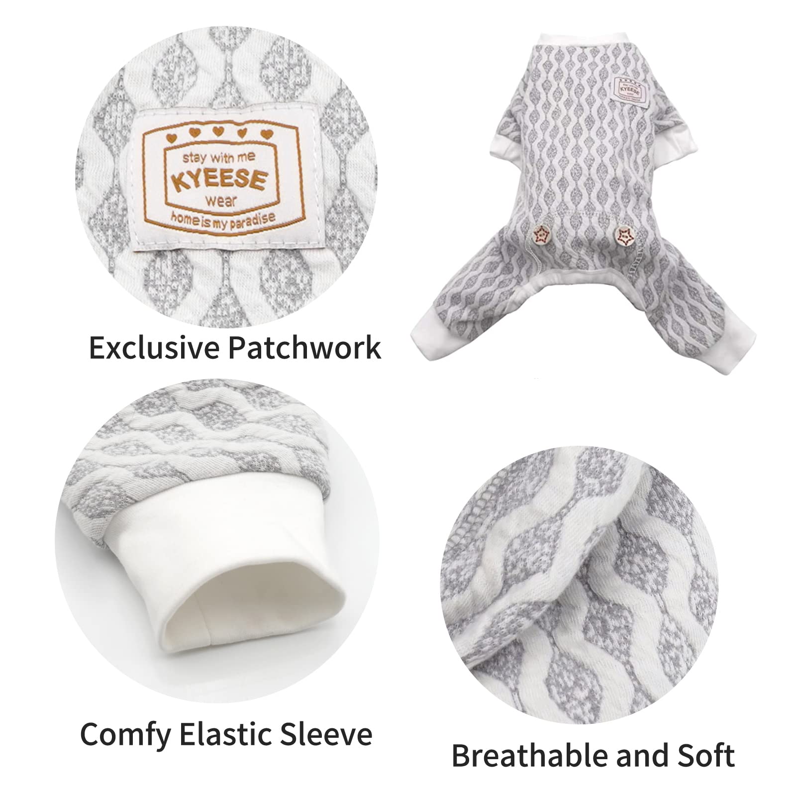 Kyeese Dogs Pajamas For Large Dogs Cotton Dogs Pajamas Onesie Soft Dog Apparel