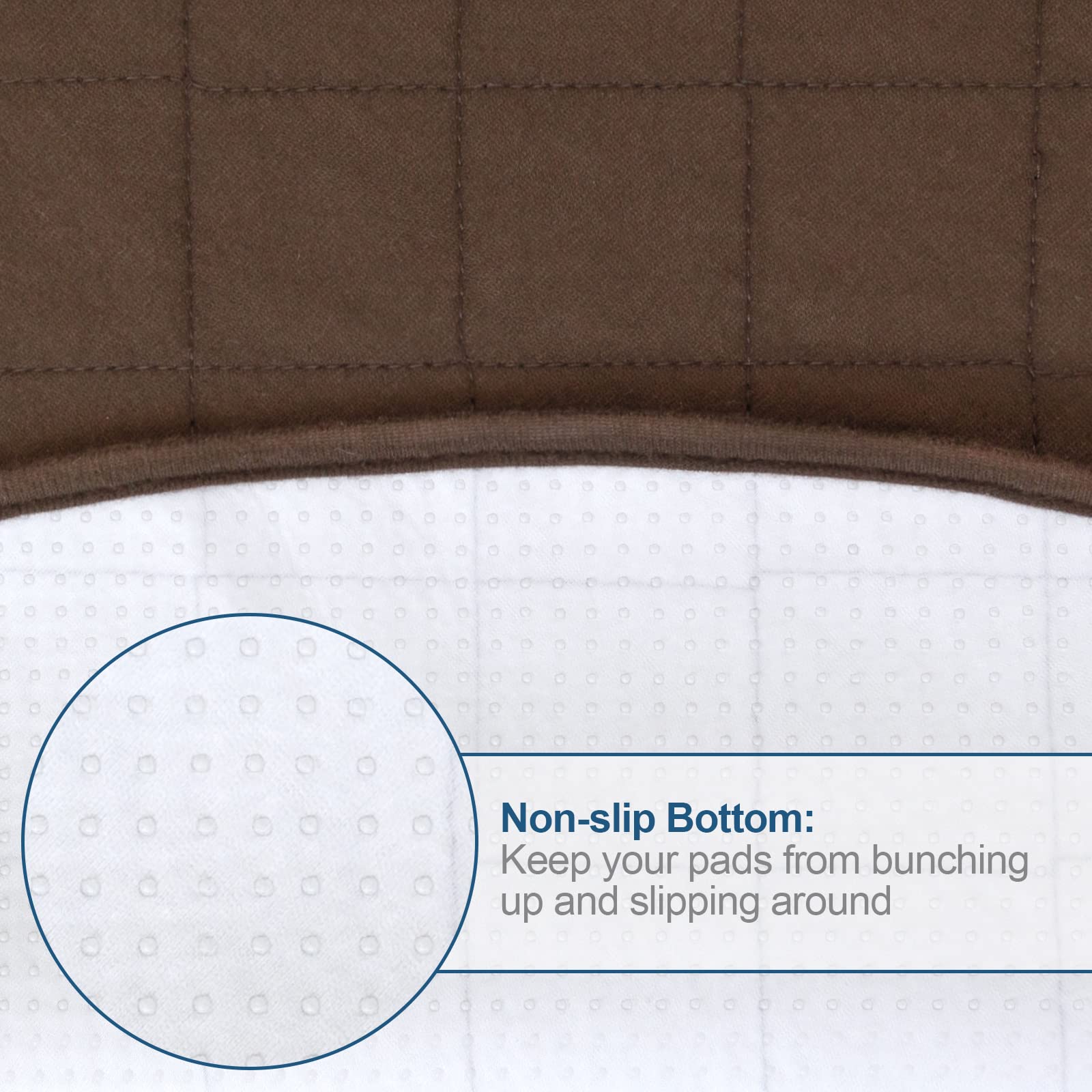 Washable Pee Pads For Dogs 2 Pack, Waterproof Round 48' Dog Whelping Pads, Reusable Pee Pad Quilted, Fast Absorbing Training Pads For Dogs, Housebreaking Absorption Pads,Grey & Chocolate