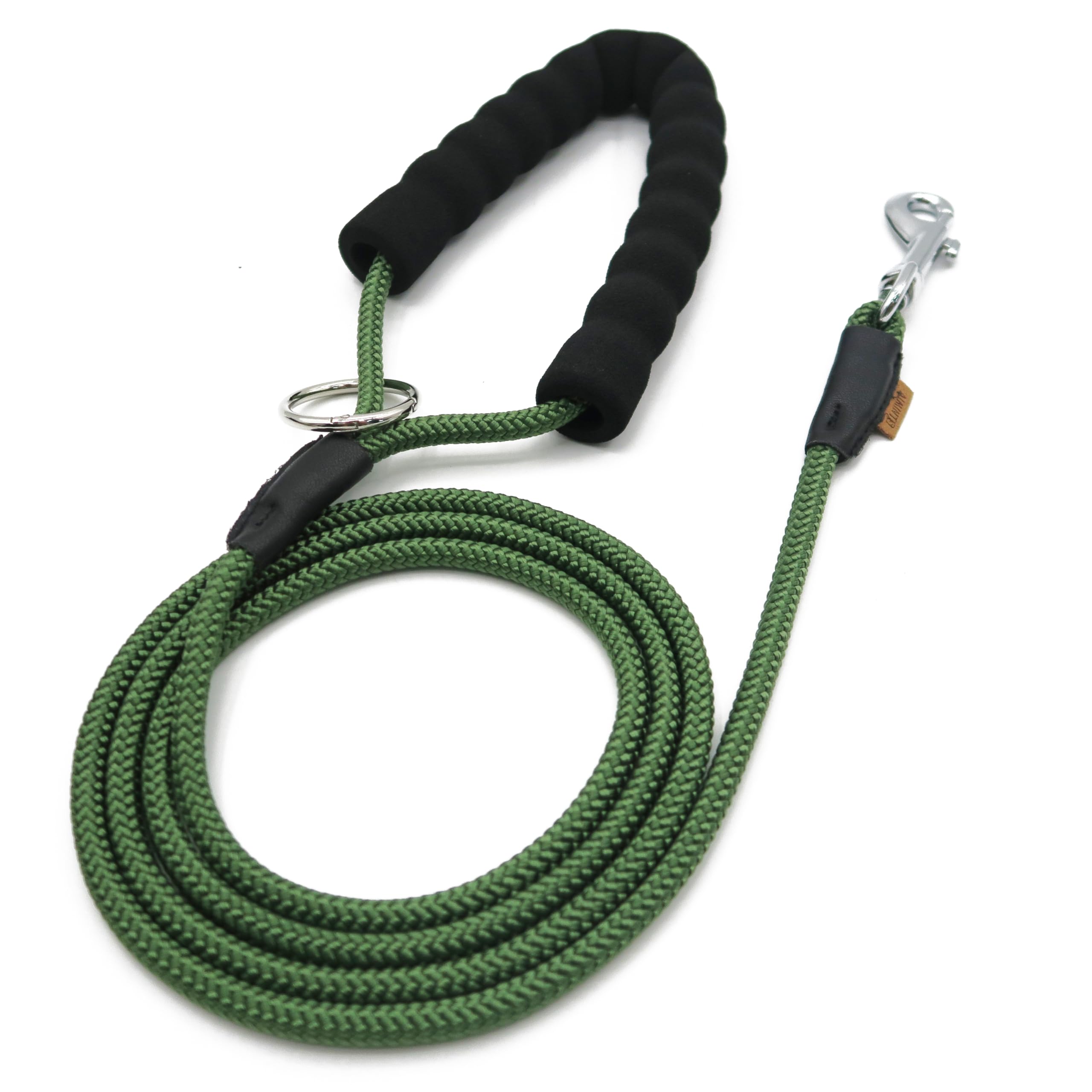 Aiminto Dog Leash, Braided Rope Traction - Walking Training Lead For Small Dogs ((1/3'') X 6Ft, Dark Green)
