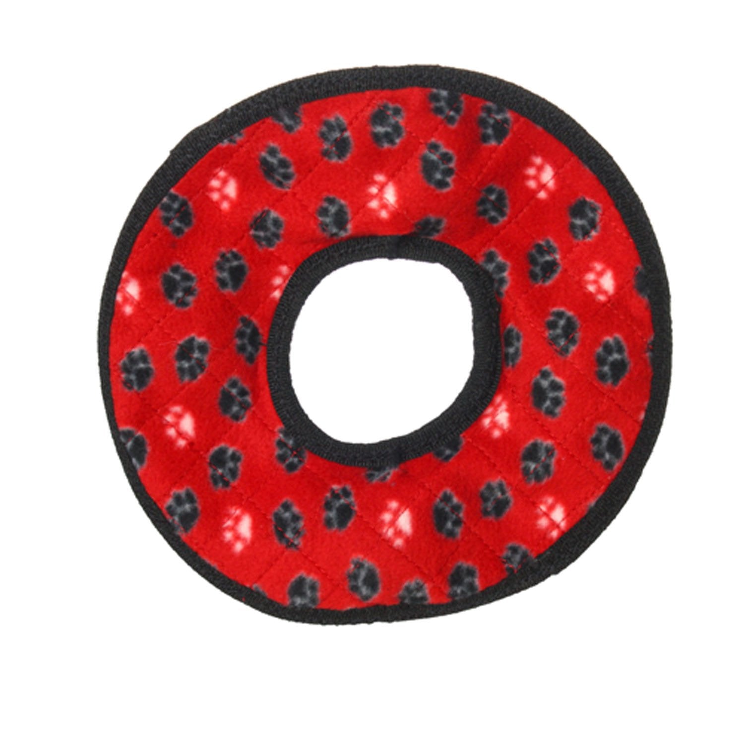Tuffy - World'S Tuffest Soft Dog Toy - No Stuff Ring - Squeakers - Multiple Layers. Made Durable, Strong & Tough. Interactive Play (Tug, Toss & Fetch). Machine Washable & Floats (Red Paw)