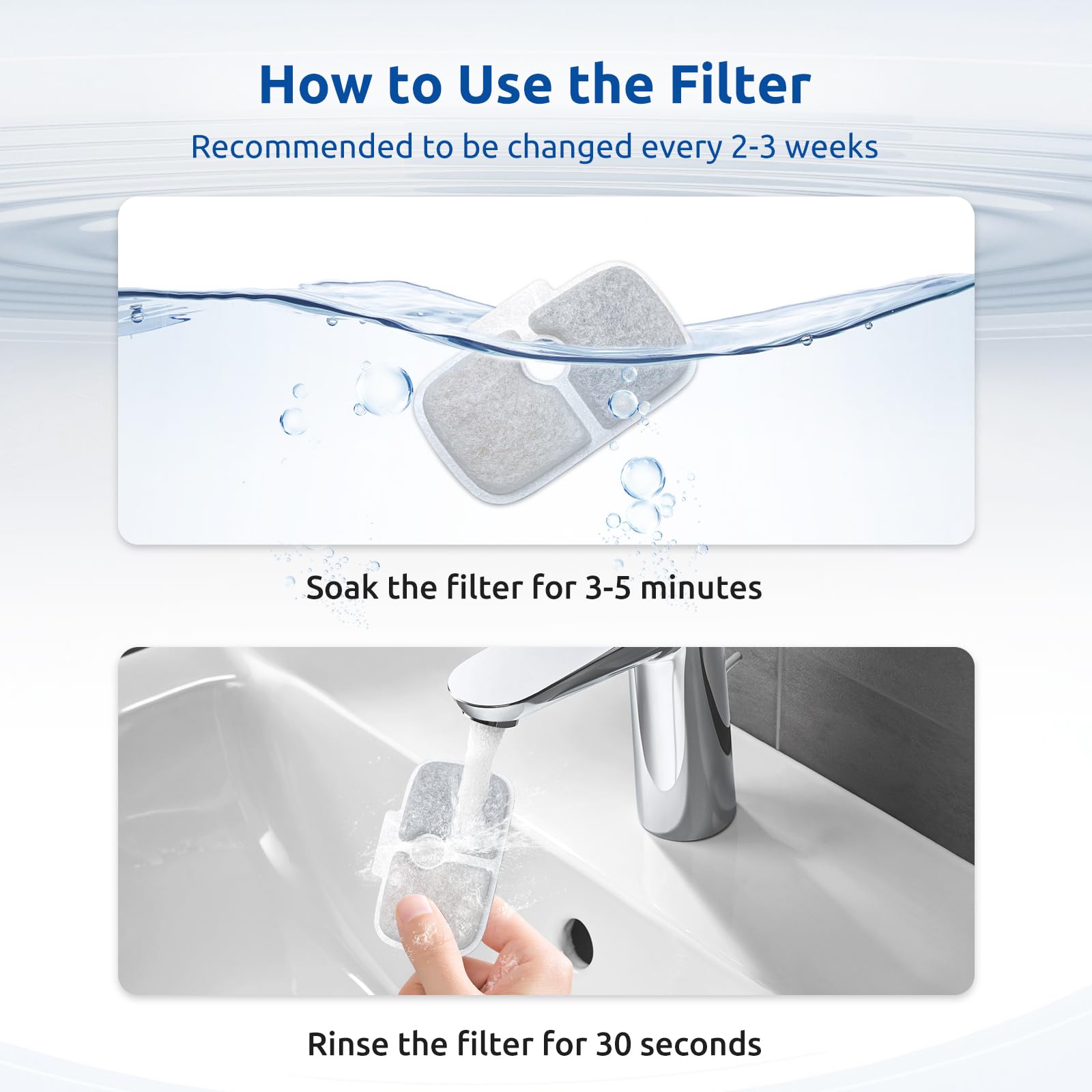 40 Pack For Petlibro Cat Water Fountain Filters Replacement, Compatible With Petlibrodockstream Cat Water Fountain Plwf005 Plwf1