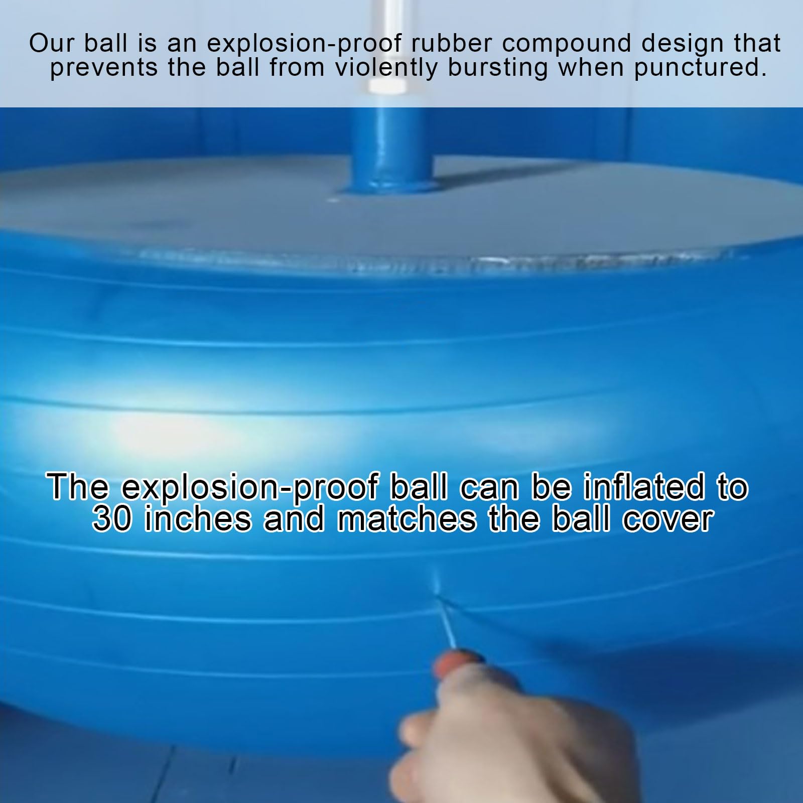 VercanMonth 30inch Giant Herding Ball with Cover Anti Burst Ball Please Watch VCR for How to Inflation Horse Toys for Horses Sta