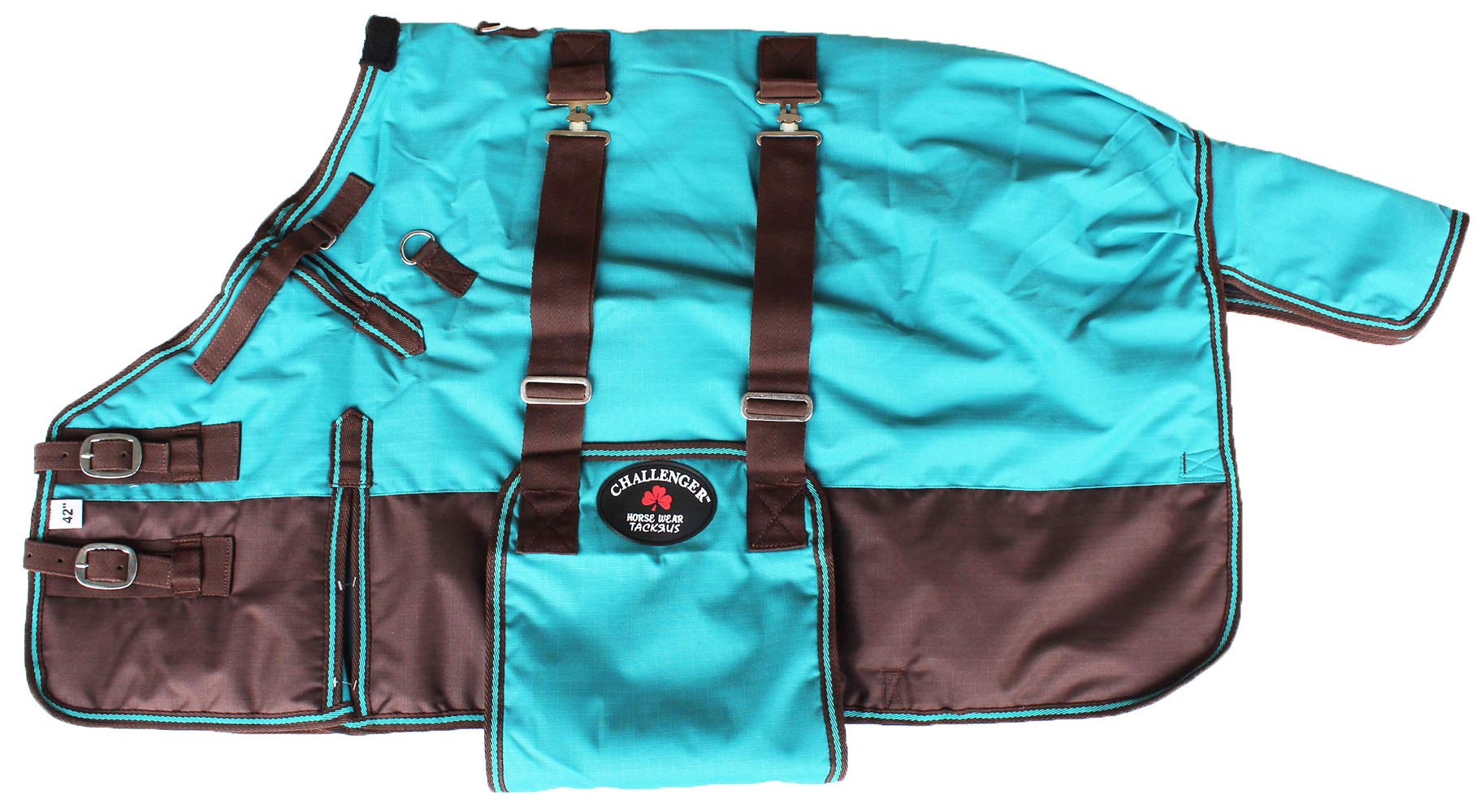 Challenger 50' 1000D Miniature Weanling Donkey Pony Horse Foal Winter Blanket Teal 51937B