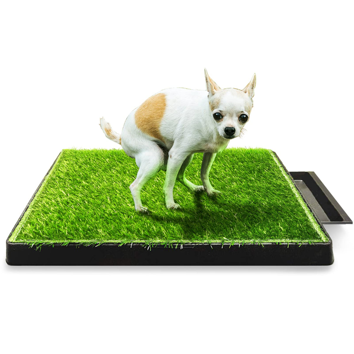 Hompet Dog Toilet Indoor Puppy Training Pad, Removable Dog Potty For Easier Clean Up,Dog Grass Pad With Tray Pet Training Grass 