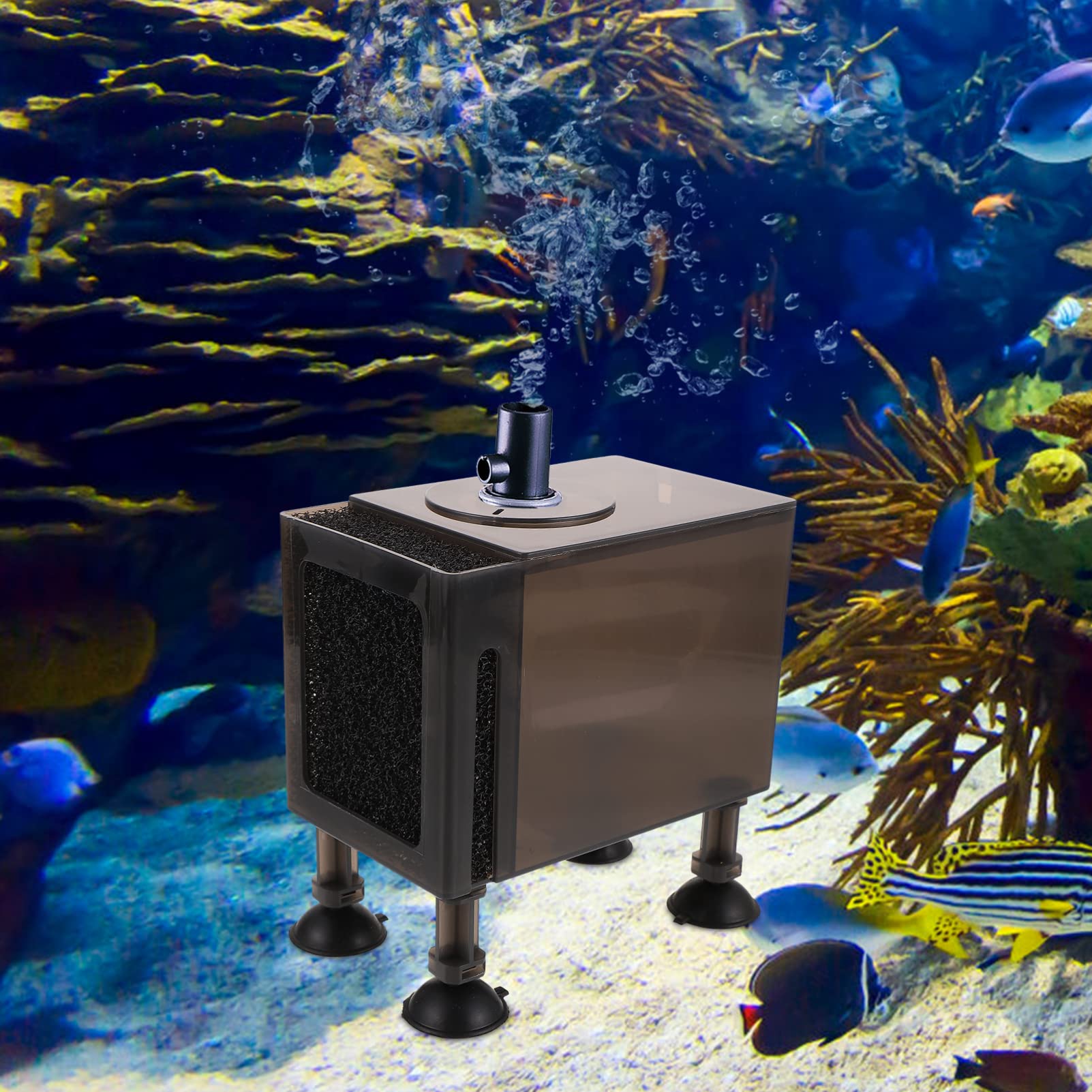 Ipetboom Aquarium Universal Pump Box: Submersible Fountain Water Pump Fish Tank Circulation - Resistant Pump Container