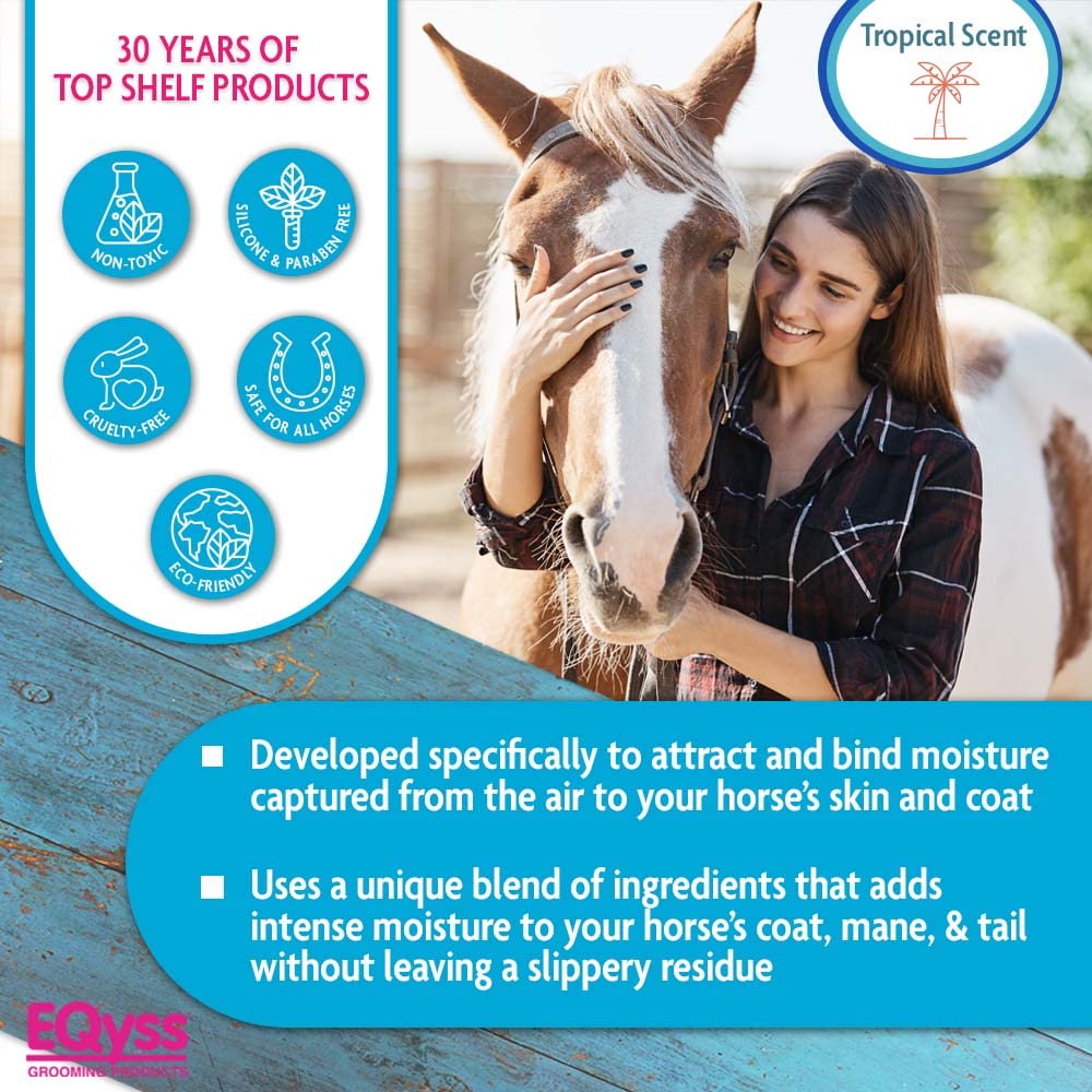 EQyss Premier Marigold Equine Coat Conditioning Spray - Moisturize Horse's Skin & Coat, Add Shine, Detangle, Repel Dirt & Dust,