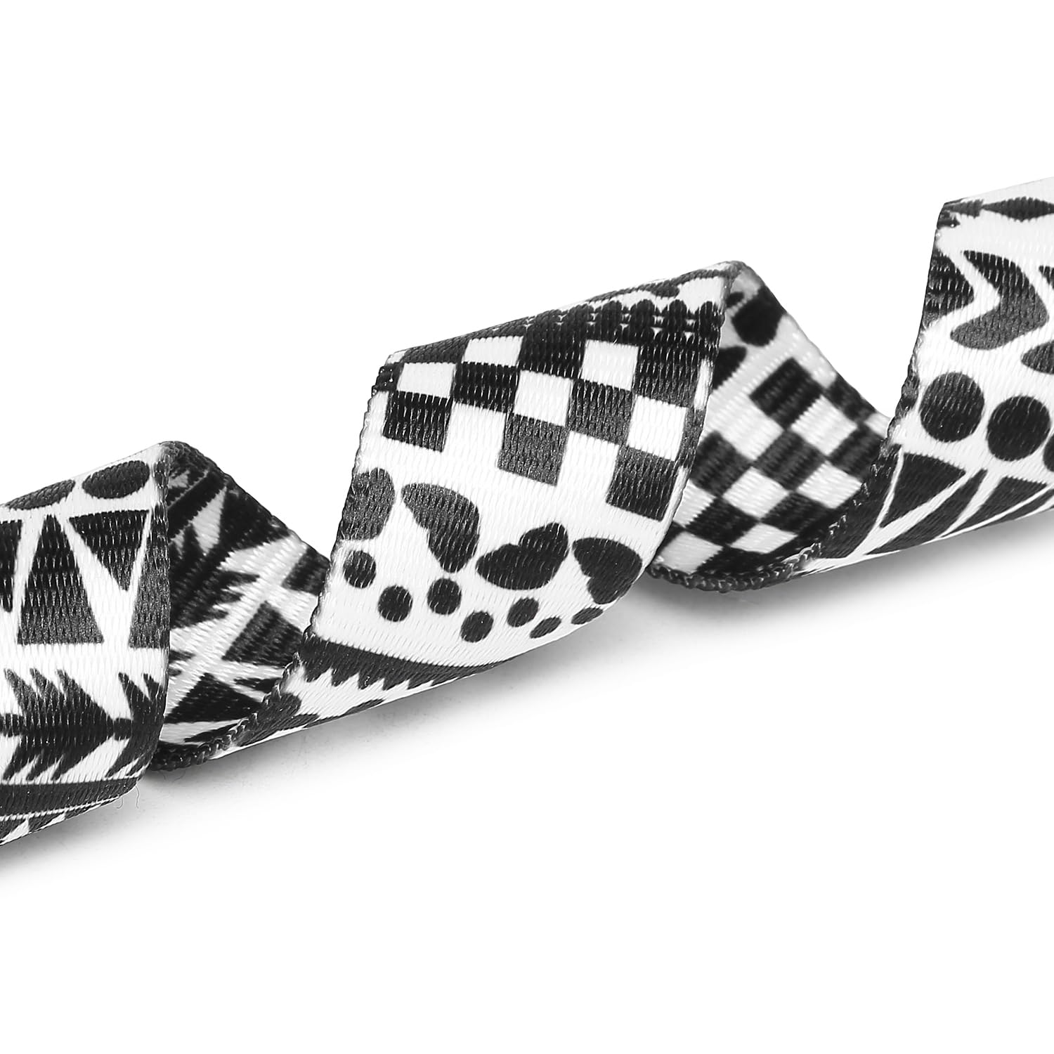 Mercano Adjustable Dog Collar - Special Design Patterns, Soft Nylon Comfortable Durable Pet Collar For Small Medium Large Dogs (M, Black White A)