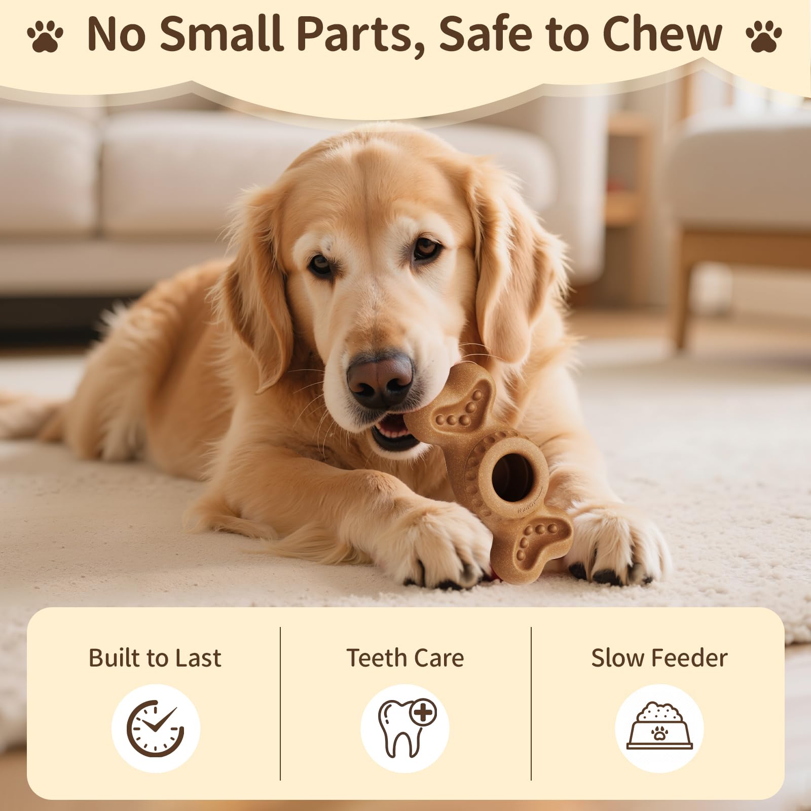 PETSWEET 3-in-1 Enrichment Chew Toy for Aggressive Chewers, Interactive Toy Keep Them Busy, Frozen Dog Treat Toy with Peanut But