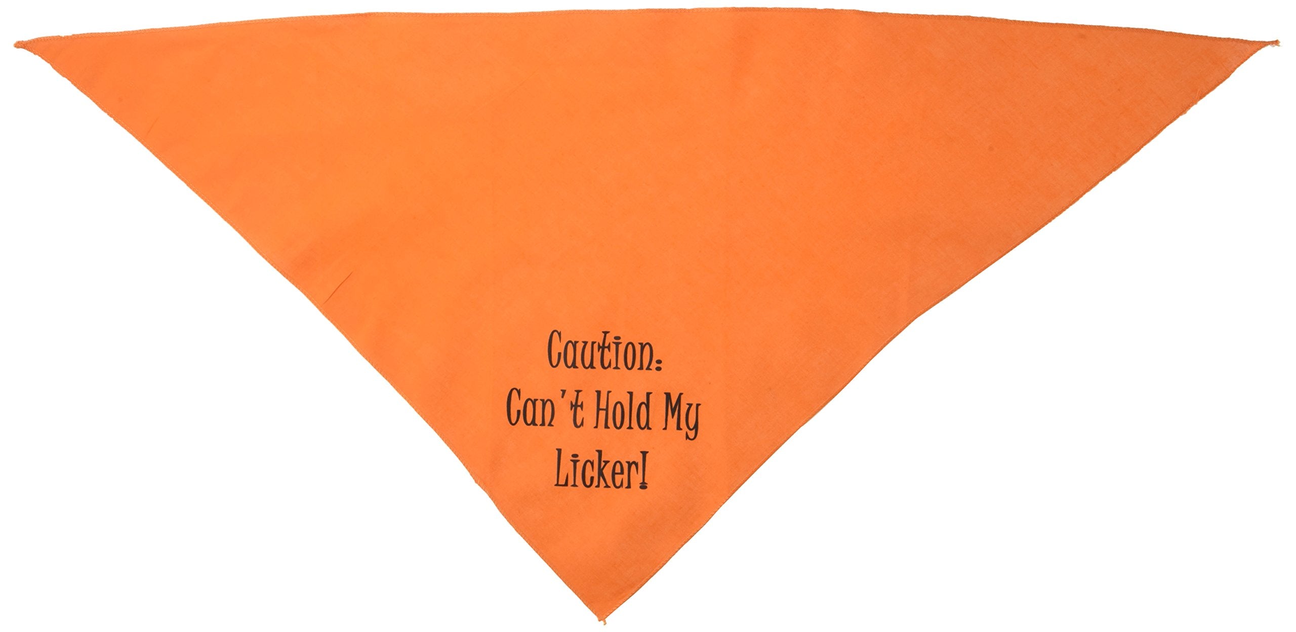 Mirage Pet Products Can't Hold My Licker Screen Print Bandana for Pets, Large, Orange