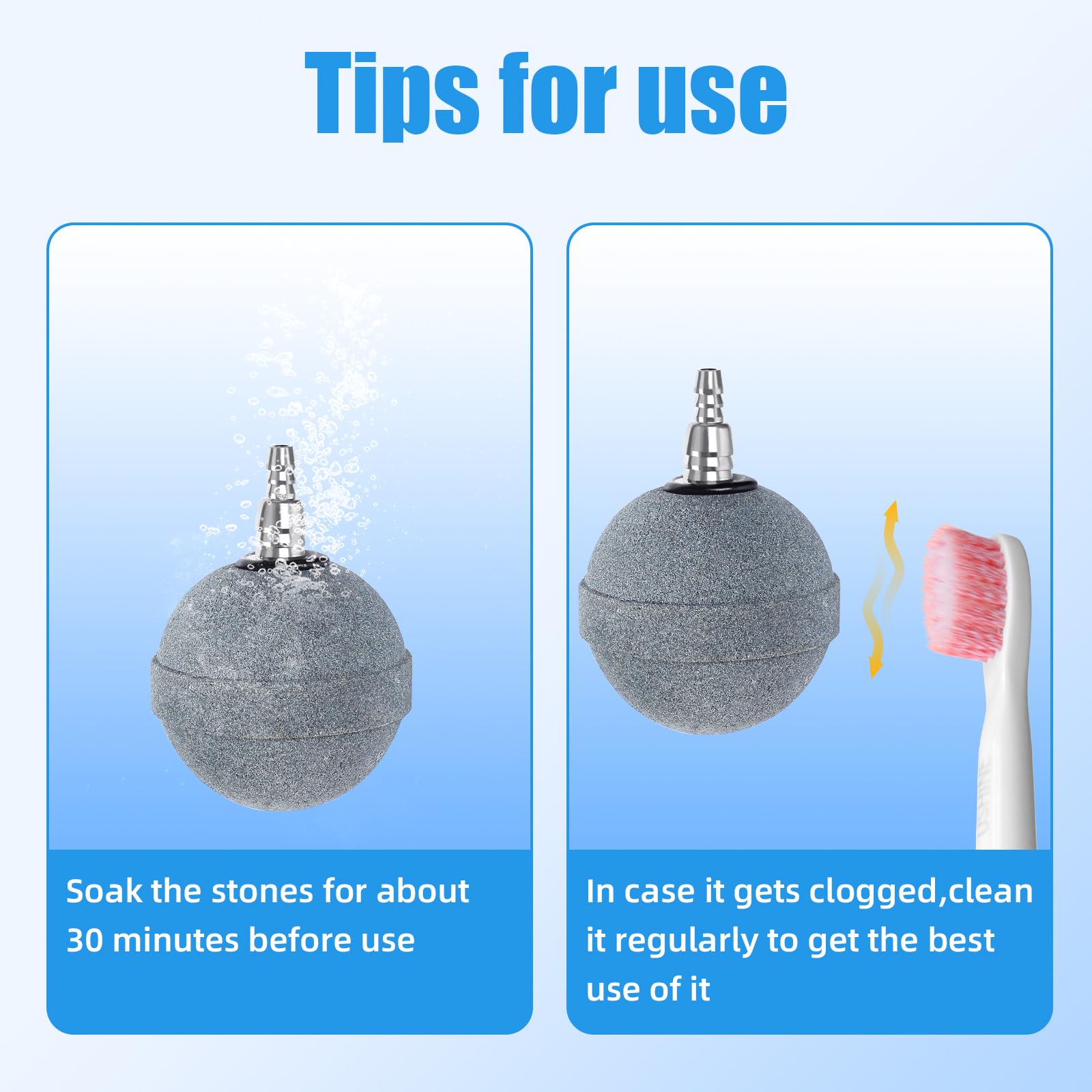 Aquaneat Pond Air Stone 2 Inch, Long Lasting Aerator Oxygen Diffuser, Air Pump Accessories For Aquarium, Fish Tank, Hydroponics, Ponds And Dwc Reservoirs 2 Pack