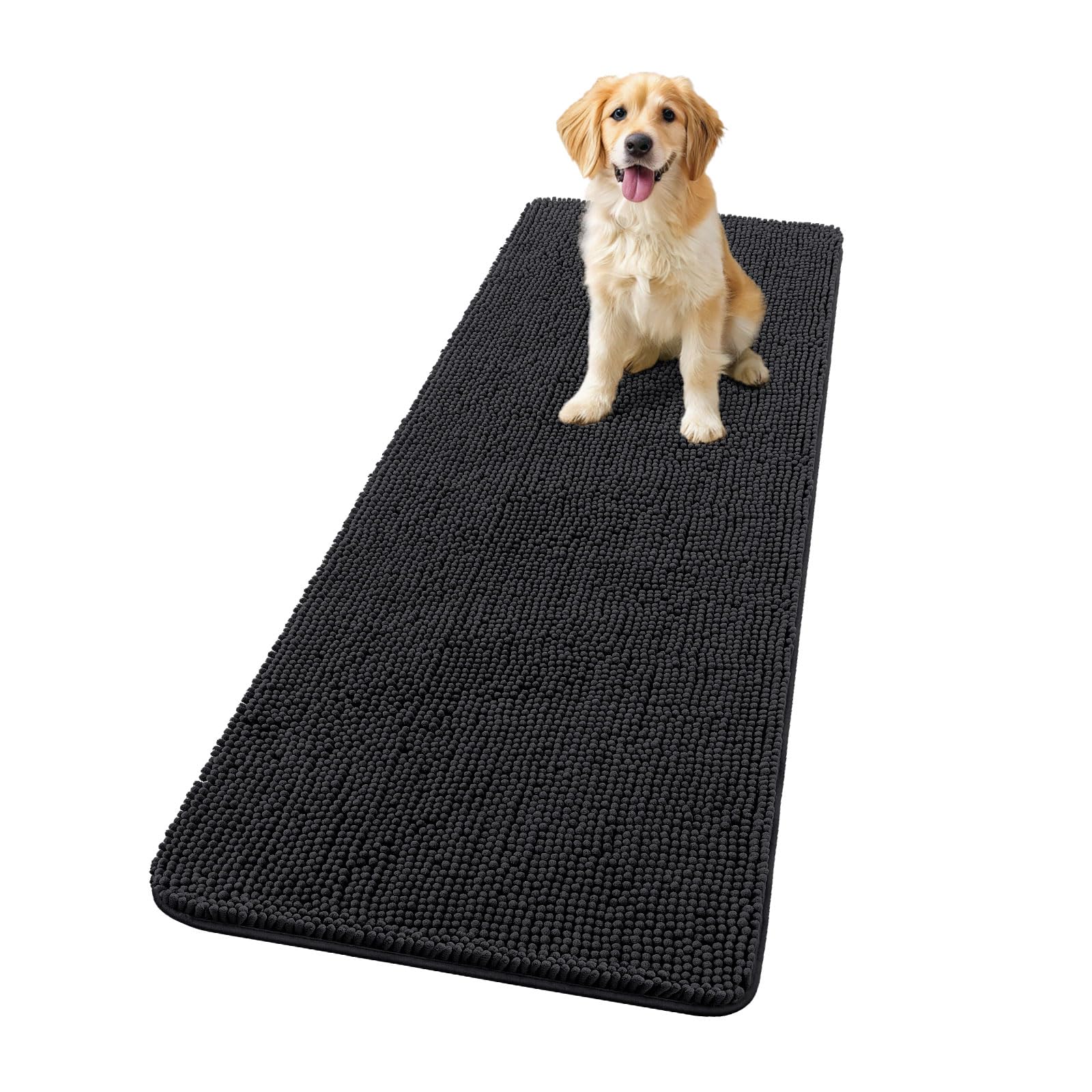 Smiry Dog Bed Mat 59X24, Ultra Soft Non-Slip Washable Quick Dry Chenille Dog Sleeping Mattress For Large Jumbo Medium Small Dogs