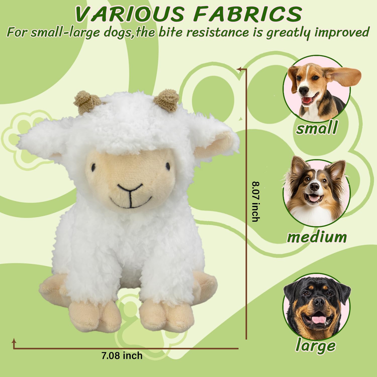 Squeaky Dog Toys for Large- Plush Stuffed Chew Toy with Soft Fabric- Interactive Puppy Toys to Keep Them Busy- Indoor & Outdoor