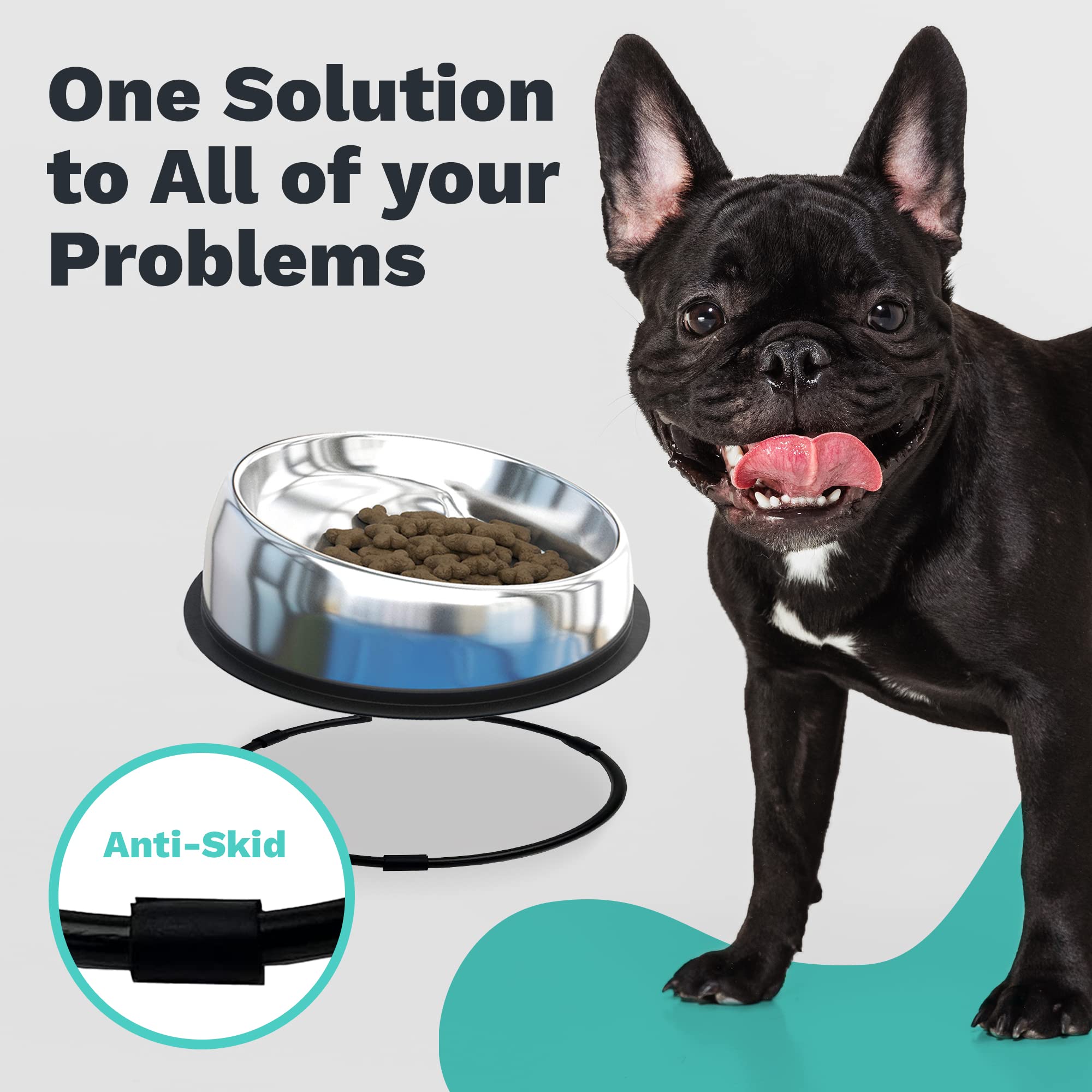 Enhanced Pet Bowl Stand - New Anti-Skid Feature - Dog And Cat Bowl Stand Exclusively For Use With The Corresponing Size Enhanced