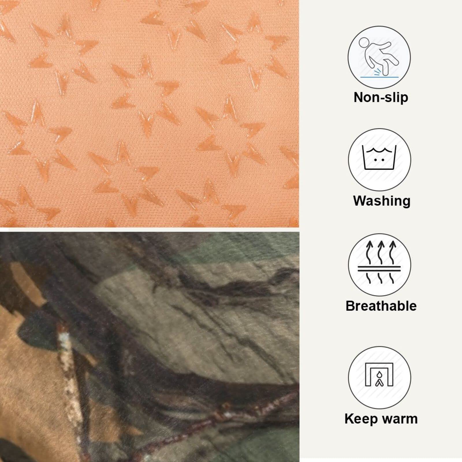 Emelivor Woods Camouflage Dog Cat Bed Washable Crate Pet Bed Anti-Slip Comfortable Breathable Crate Kennel Pad For Indoor Small