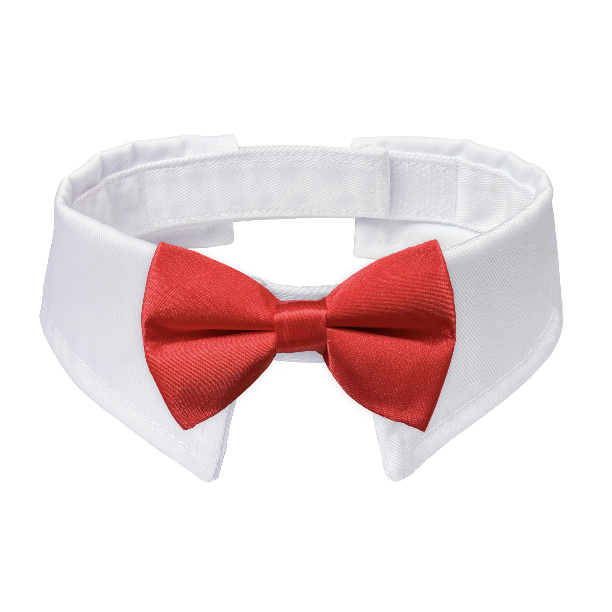 Dog Bowtie, Koolmox Dog Bow Tie Handcrafted Adjustable Formal Pet Red Bowtie Collar Neck Bow For Dogs Medium To Large Boy Tuxedo
