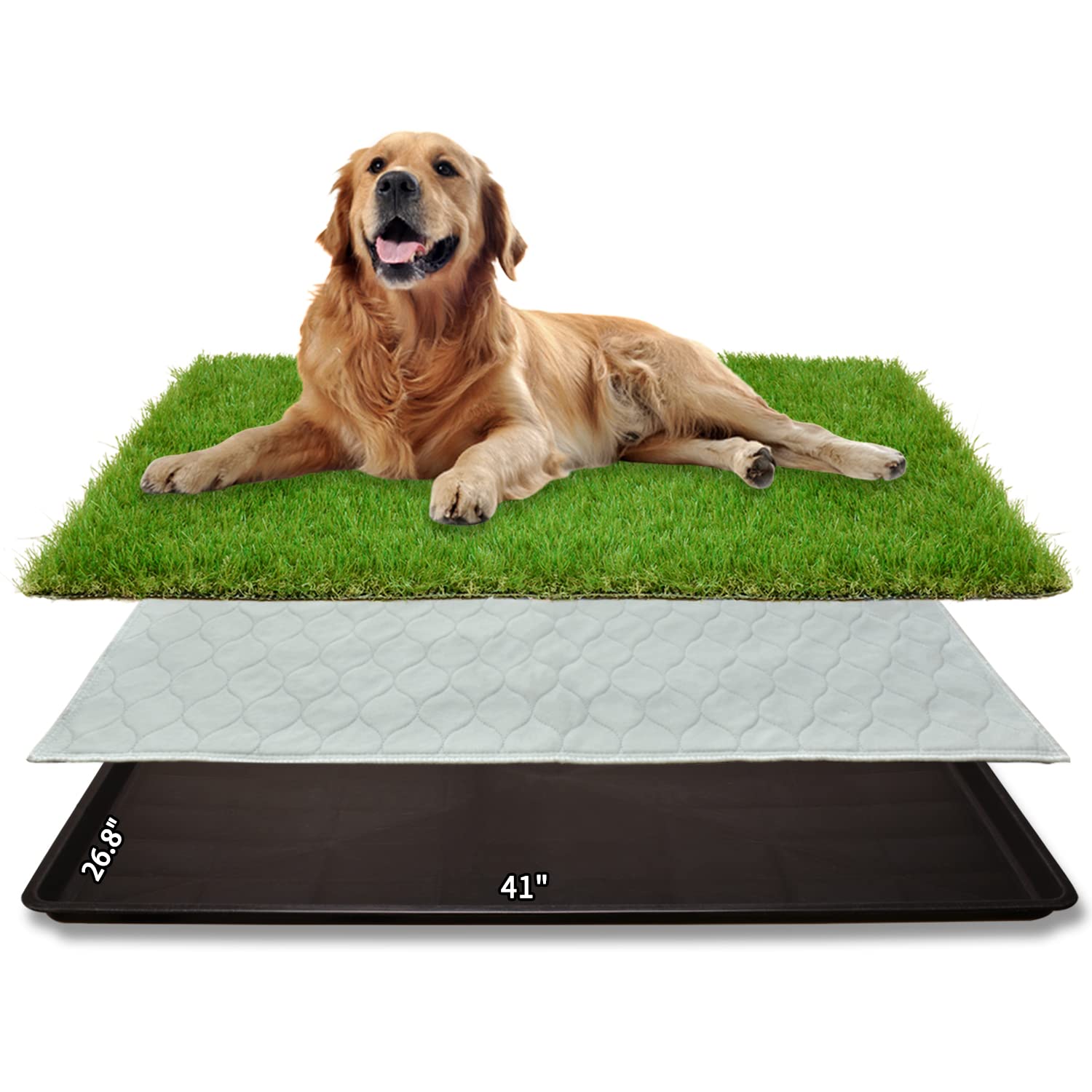 Dog Grass Large Patch Potty, Artificial Dog Grass Bathroom Turf For Pet Training, Washable Puppy Pee Pad, Perfect Indoor/Outdoor