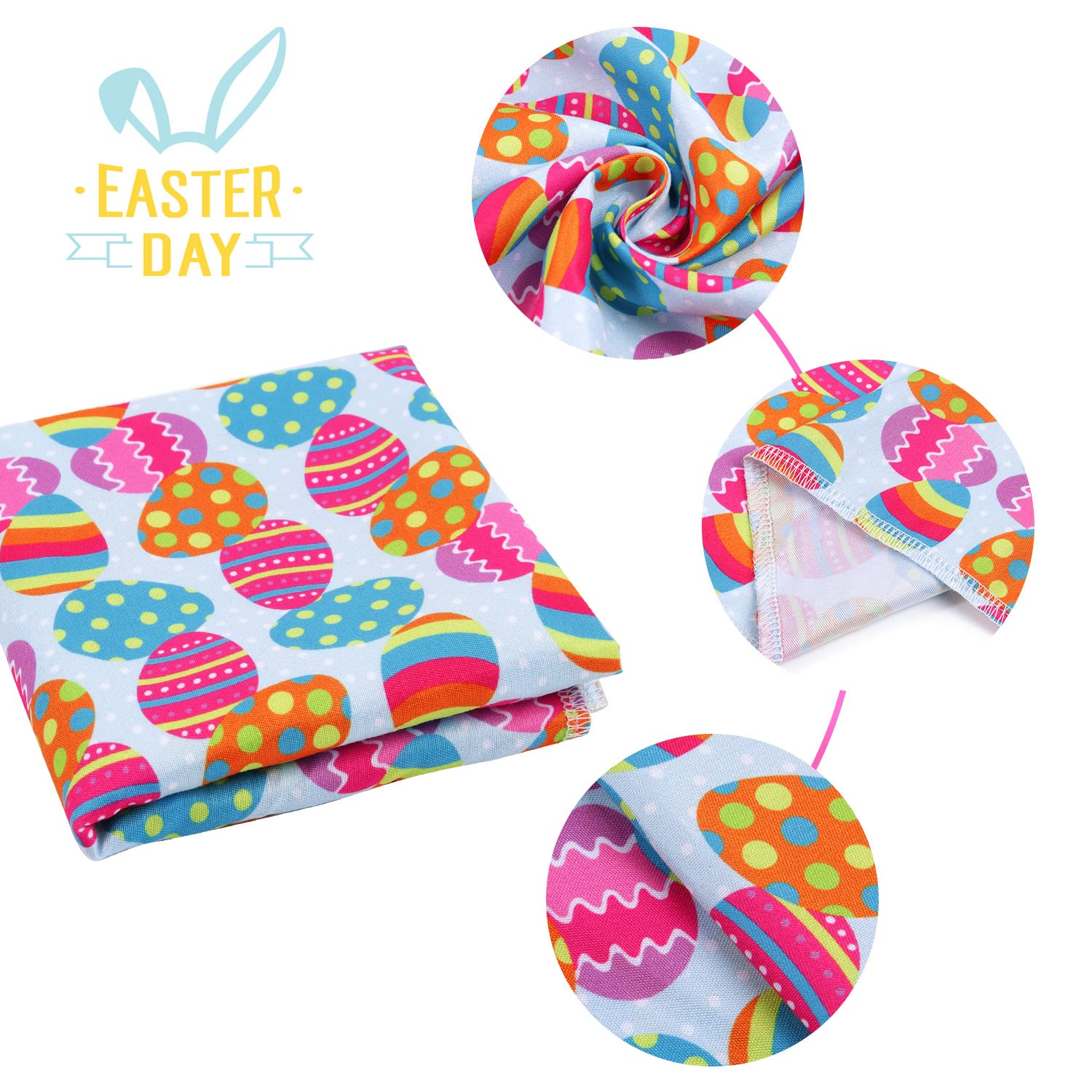 Easter Dog Bandana & Matching Scrunchie Set Egg Dog Bandanas Scarf With Bunny Hair Tie For Medium Large Dogs & Pet Owner Mom Gift