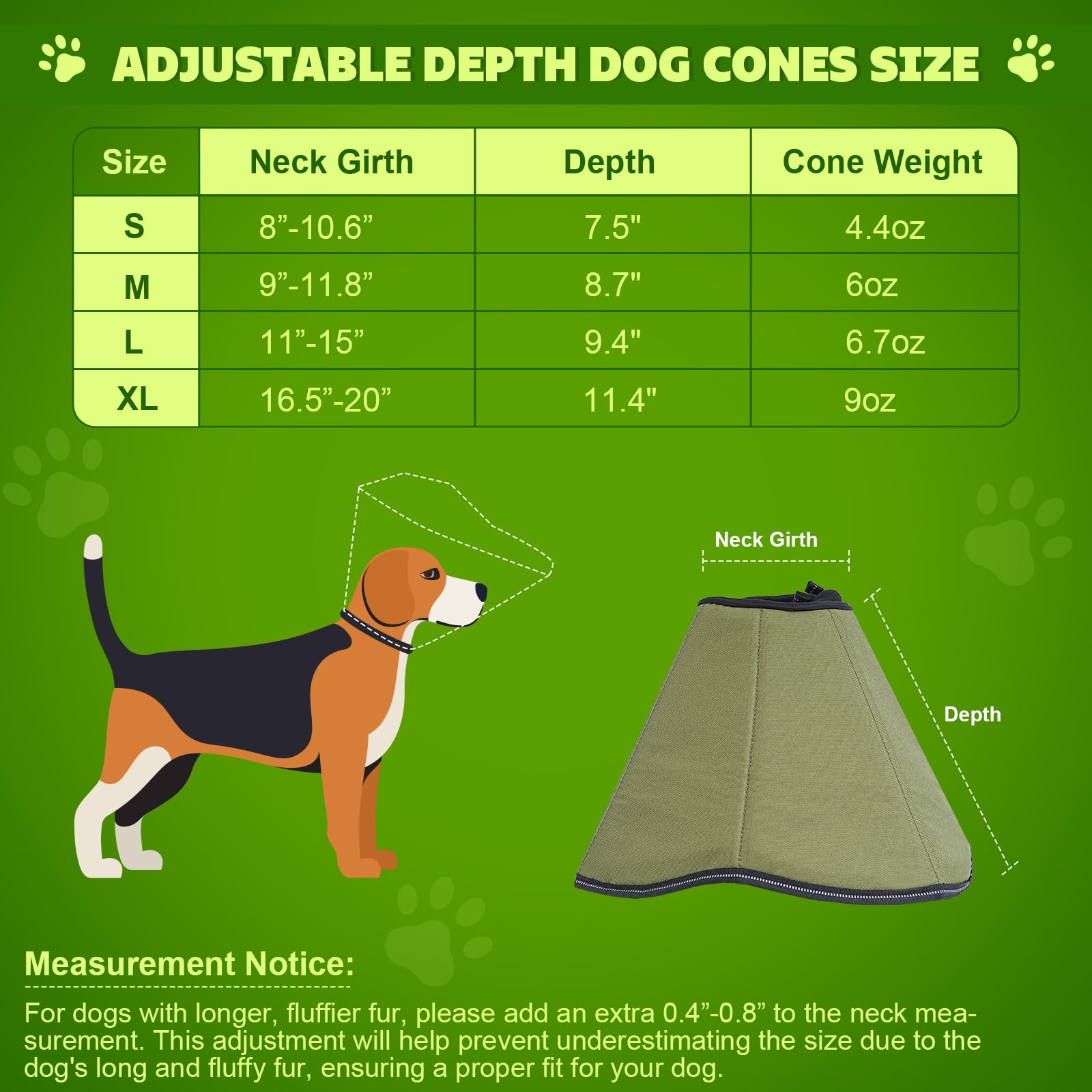 Soft Dog Cone After Surgery: Comfortable Dog Cones Collar for Stop Licking Biting - Adjustable Elizabethan Collar for Dogs fit f