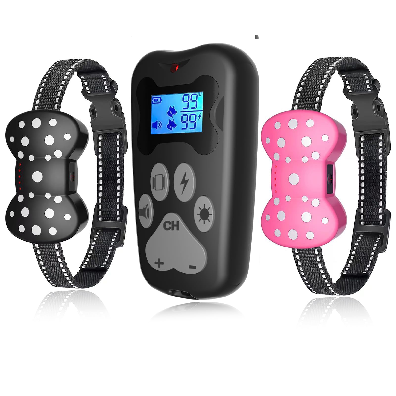 Shock Collar For 2 Dogs, Rechargeable Electric Dog Training Collar, 3000Ft Remote Range Dog Training Collar With Beep Vibration And Shock, For Small Medium Large Dogs