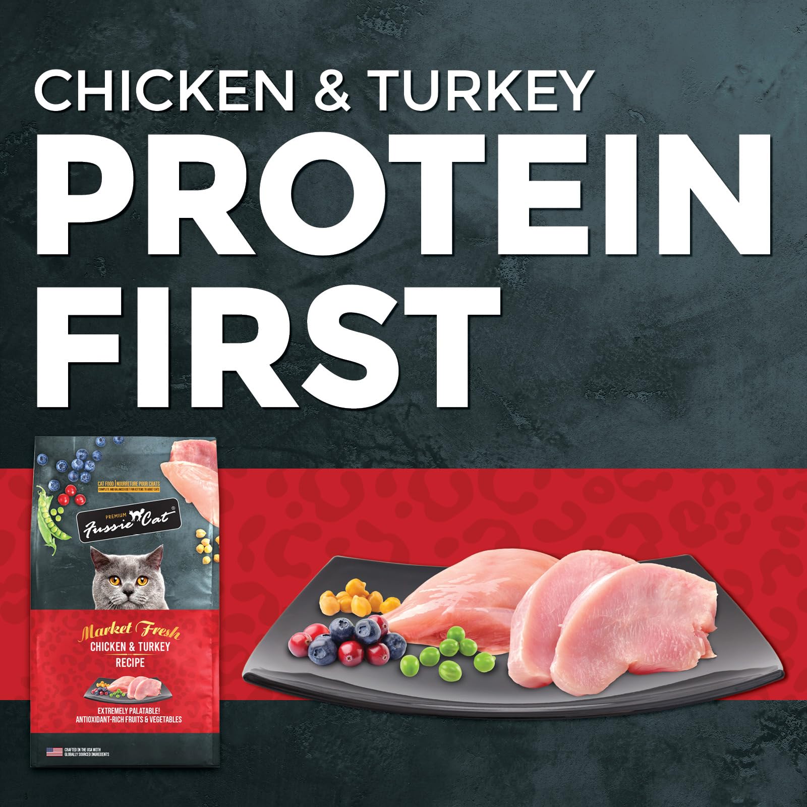 Fussie Cat Dry Cat Food, Market Fresh Chicken & Turkey Recipe, 3.5lb Bag