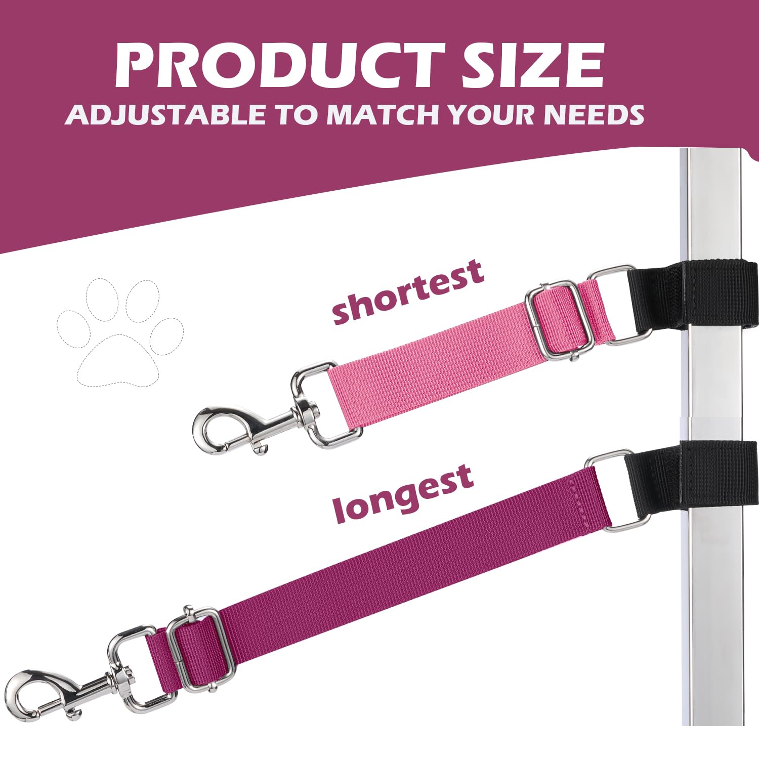 Pet Dog Grooming Table Arm Accessories Dog Grooming Loops For Table Arm Extender Adjustable Extension Loop Bathing Restraint Lea