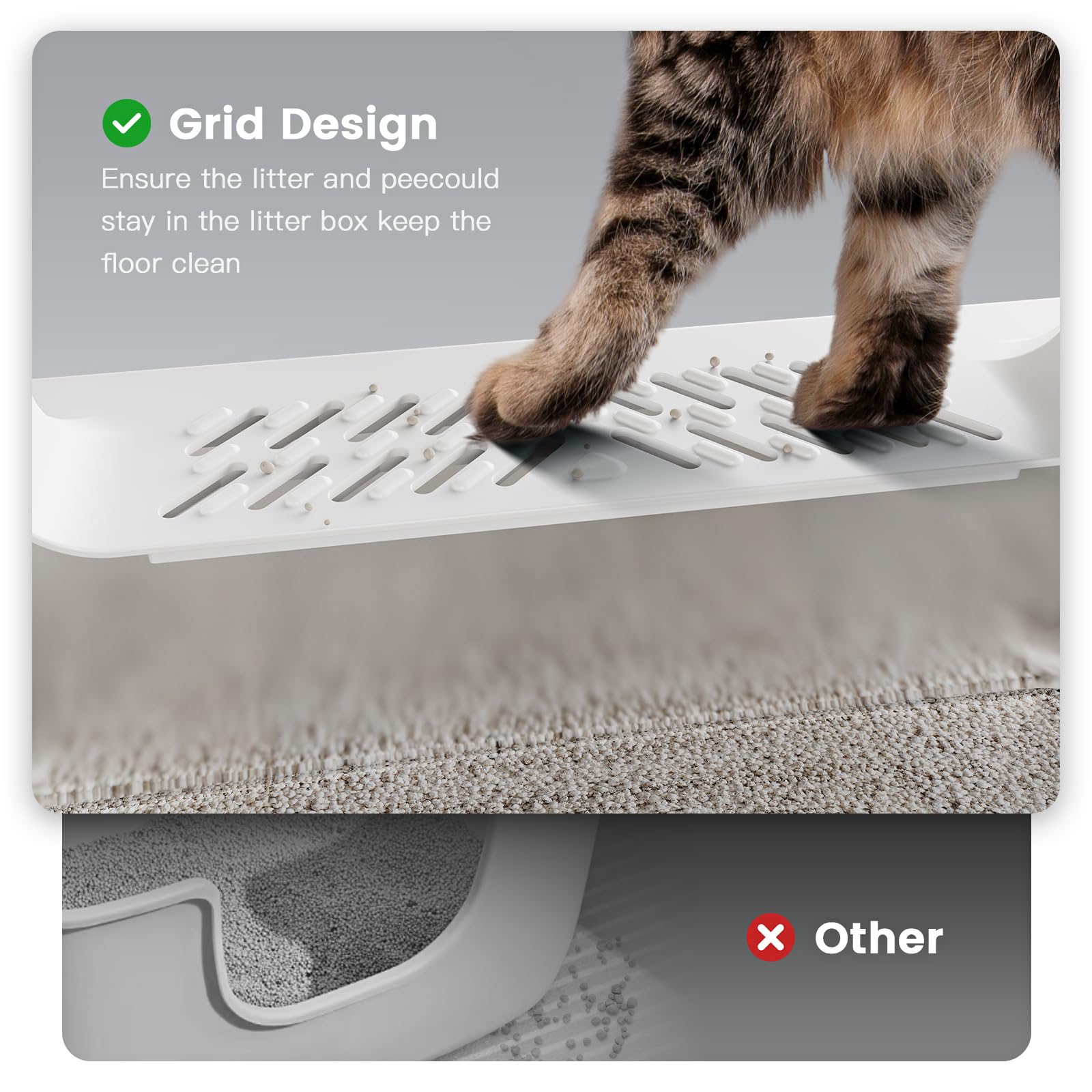 Xxl Stainless Steel Cat Litter Box With High Sided, 26'' L X 18'' W X 12'' H Extra Large Litter Box For Big Cats And Multiple Ca