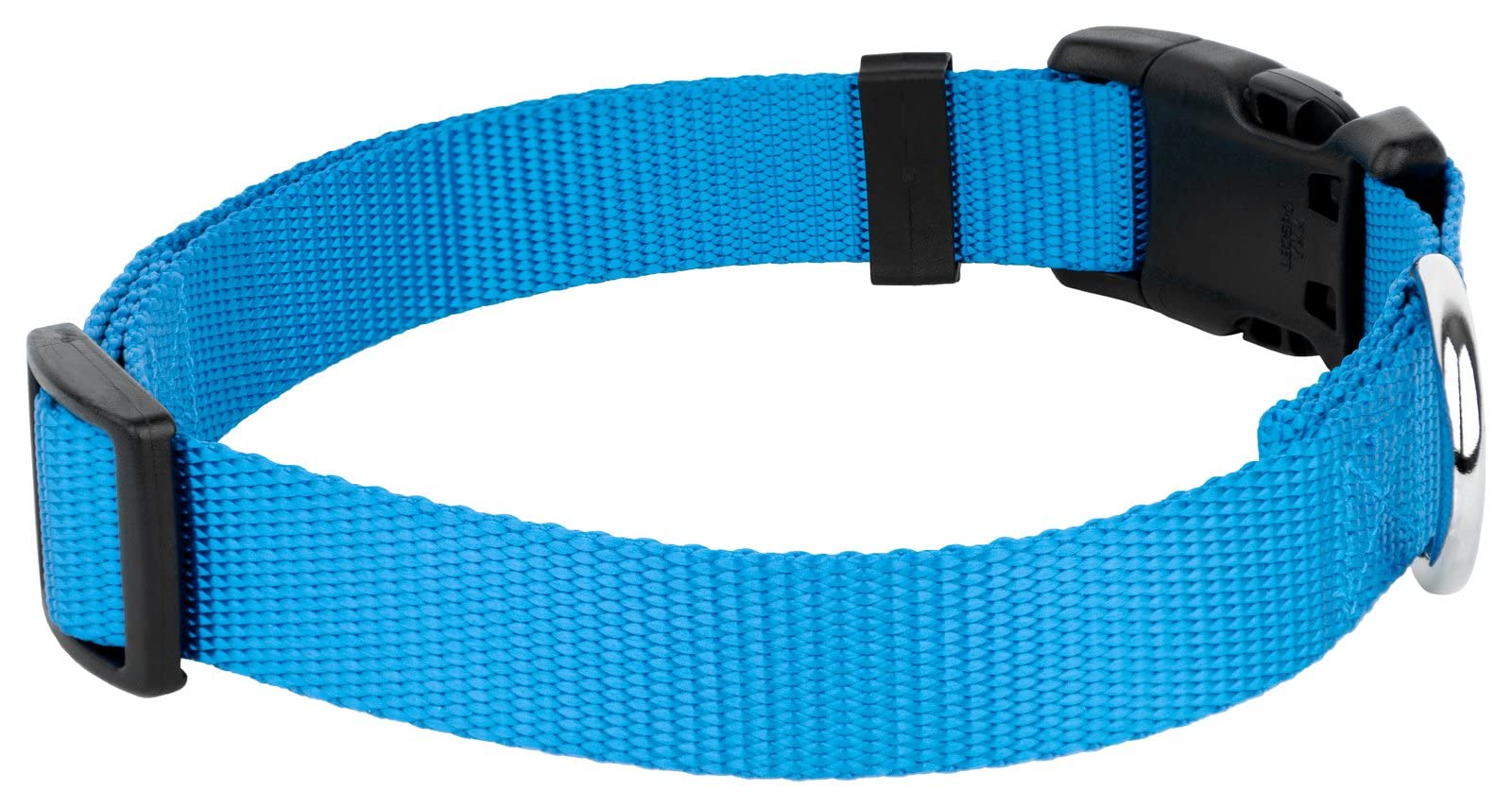 Country Brook Petz - 30+ Vibrant Colors - American Made Deluxe Nylon Dog Collar With Buckle (Large, 1 Inch Wide, Ice Blue)