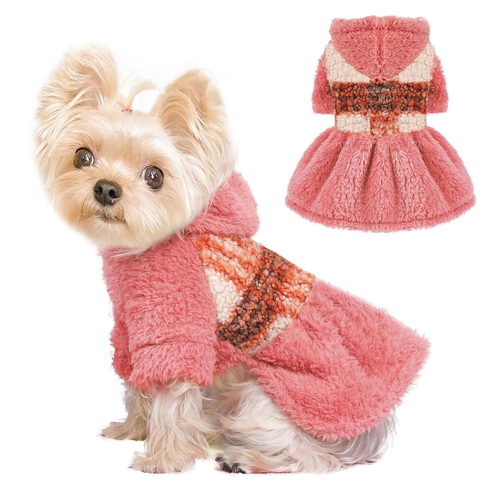 Dog Sweater Dog Hoodie Dog Winter Clothes For Small Dogs Boy Girl Pet Hoodies For Dogs Cold Weather Dog Coats Fall Dog Sweatshir
