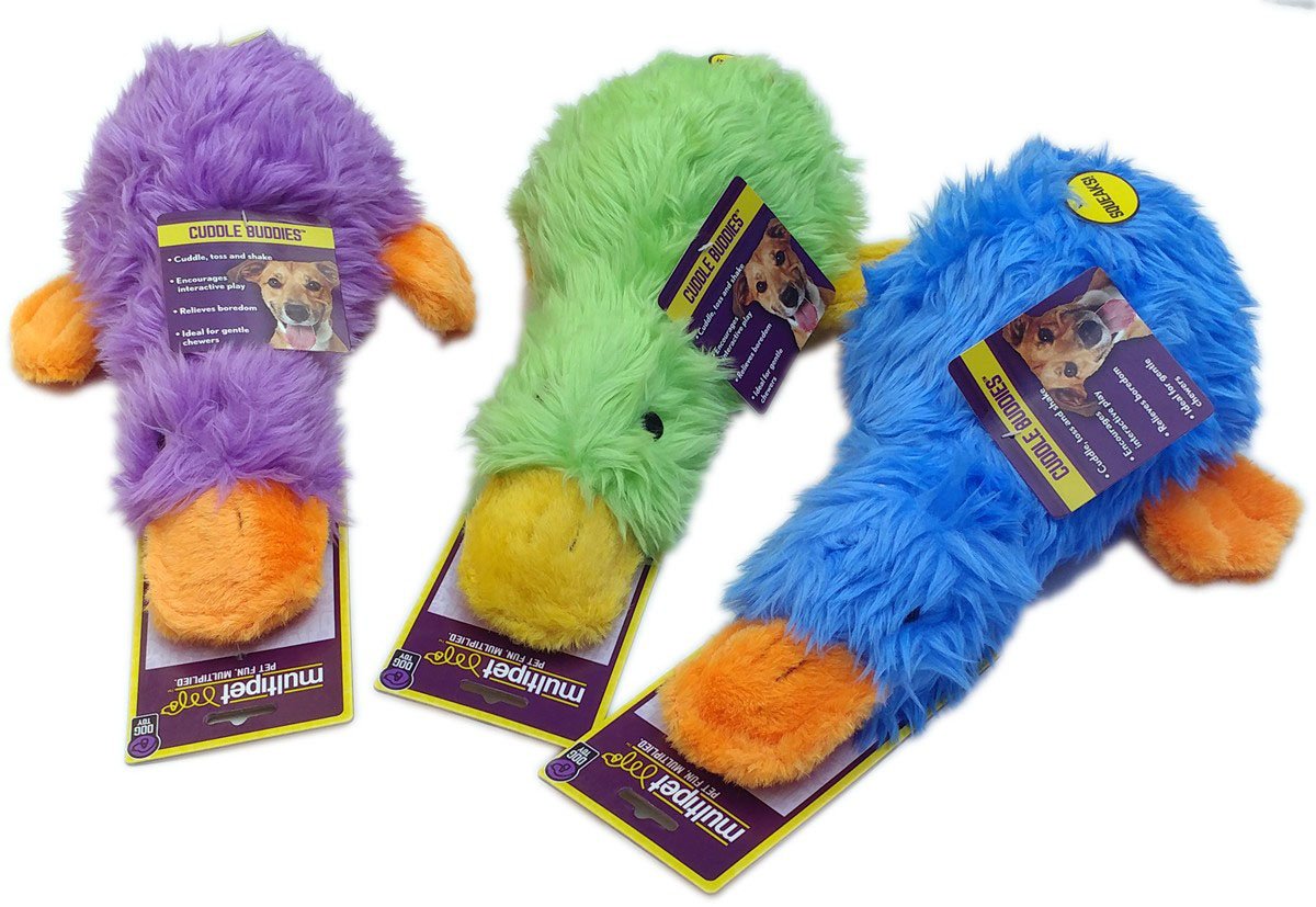Multipet Duckworth Mini Plush Dog Toy, Assorted Colors, For Small Breeds