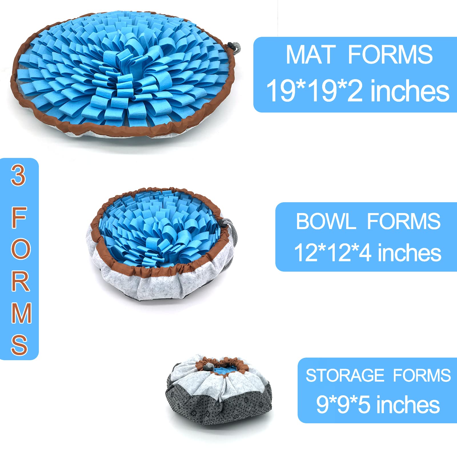 Neecong Dog Snuffle-Mat Slow-Feeder-Bowl - Simulating Grassland For Boredom, Encourages Natural Foraging Skills For Pet, Treat I